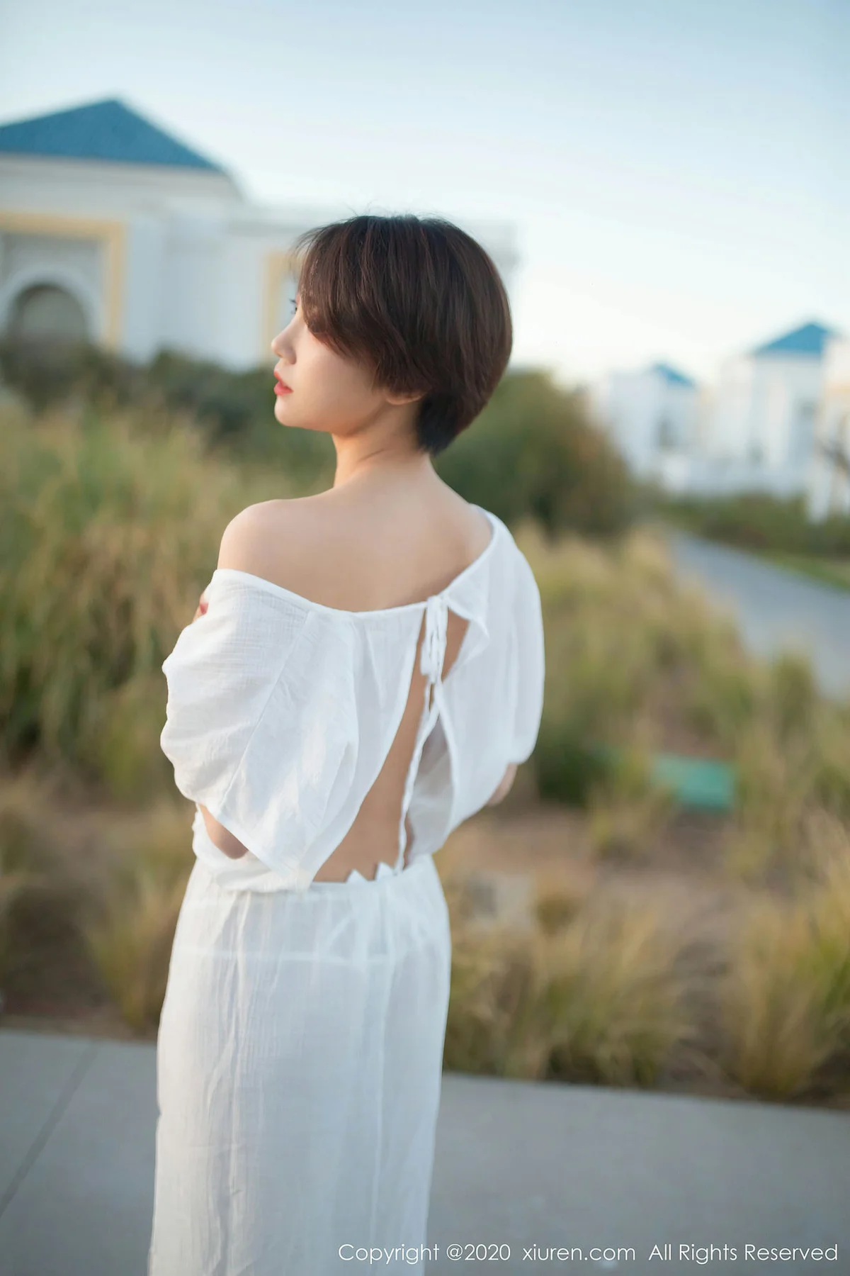 XiuRen 秀人 No.2405 白色睡衣蕾丝 冯木木 北非写真 - 21