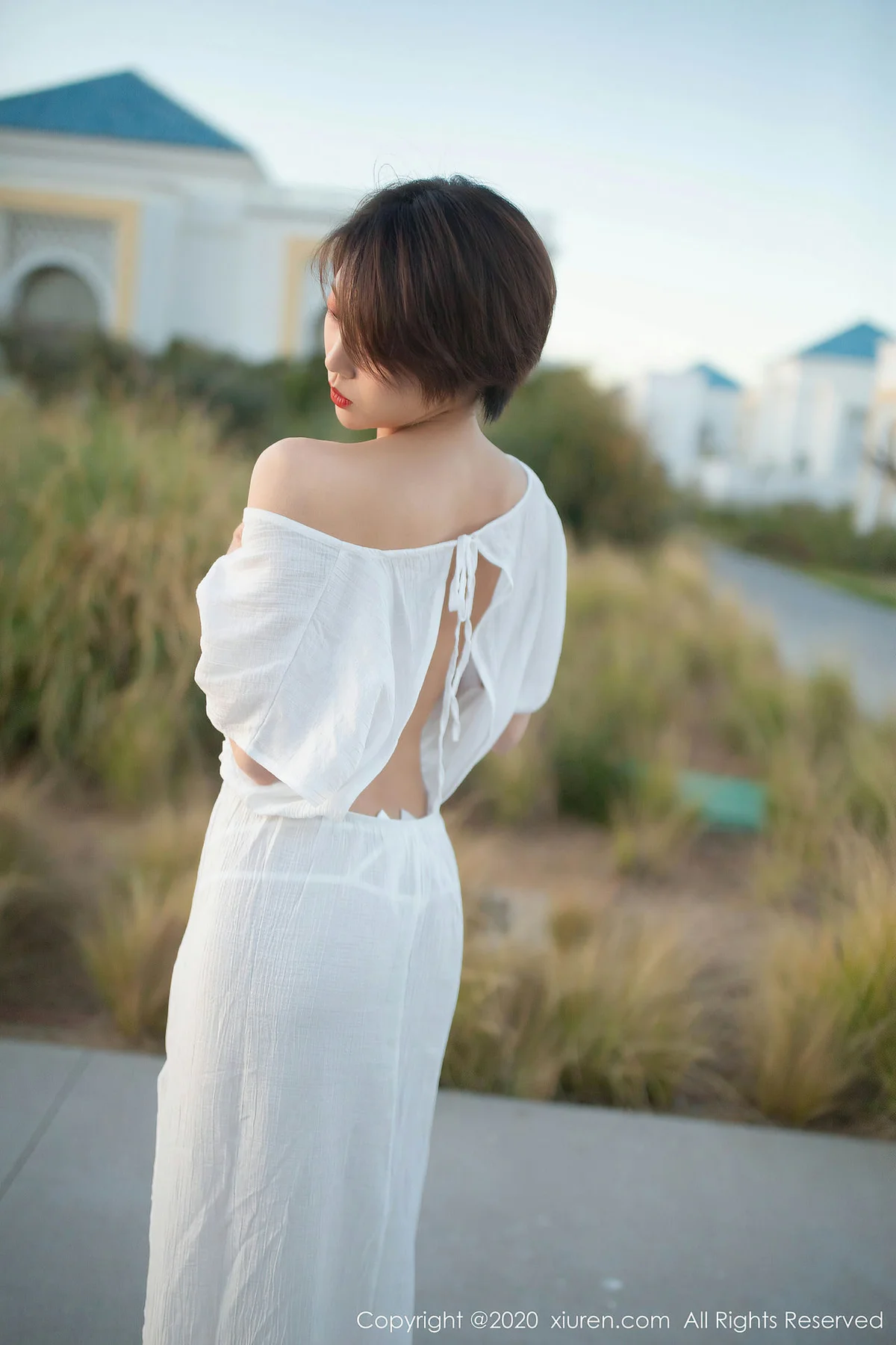 XiuRen 秀人 No.2405 白色睡衣蕾丝 冯木木 北非写真 - 22
