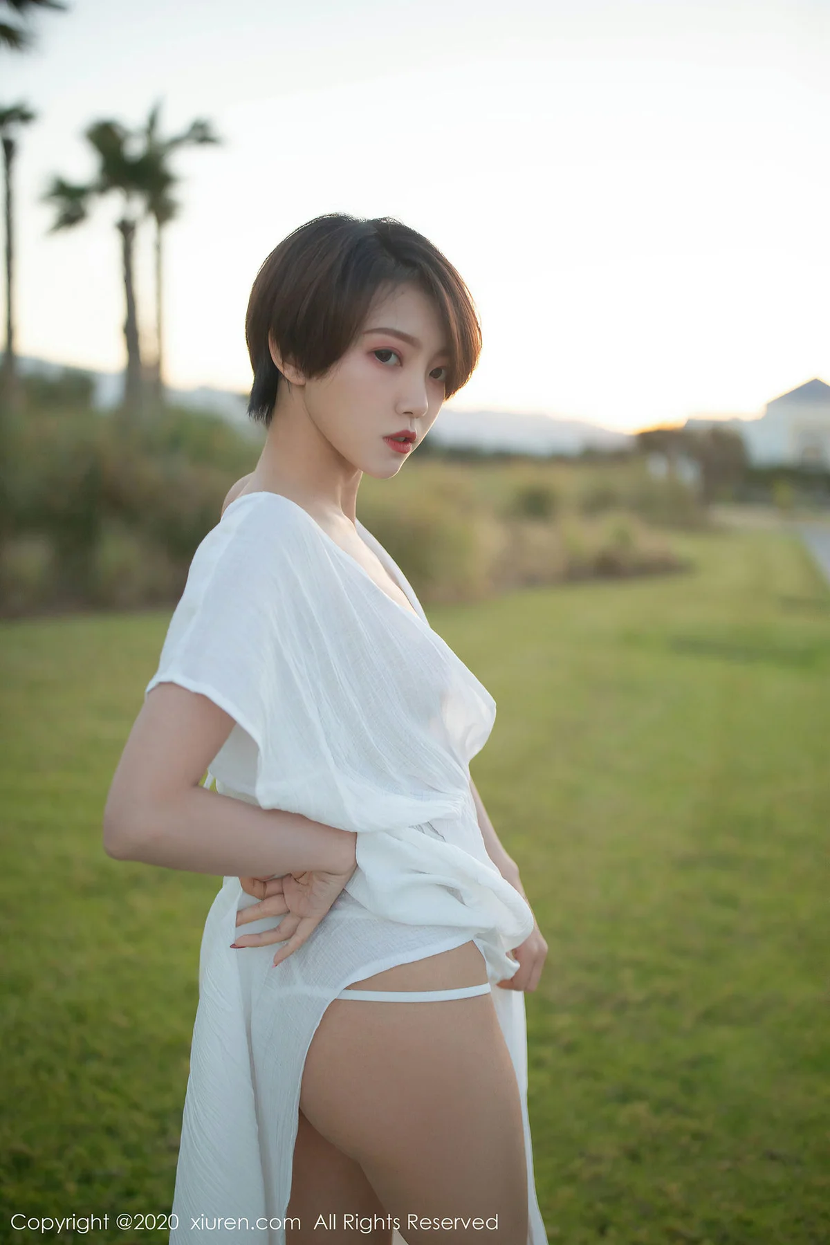 XiuRen 秀人 No.2405 白色睡衣蕾丝 冯木木 北非写真 - 26