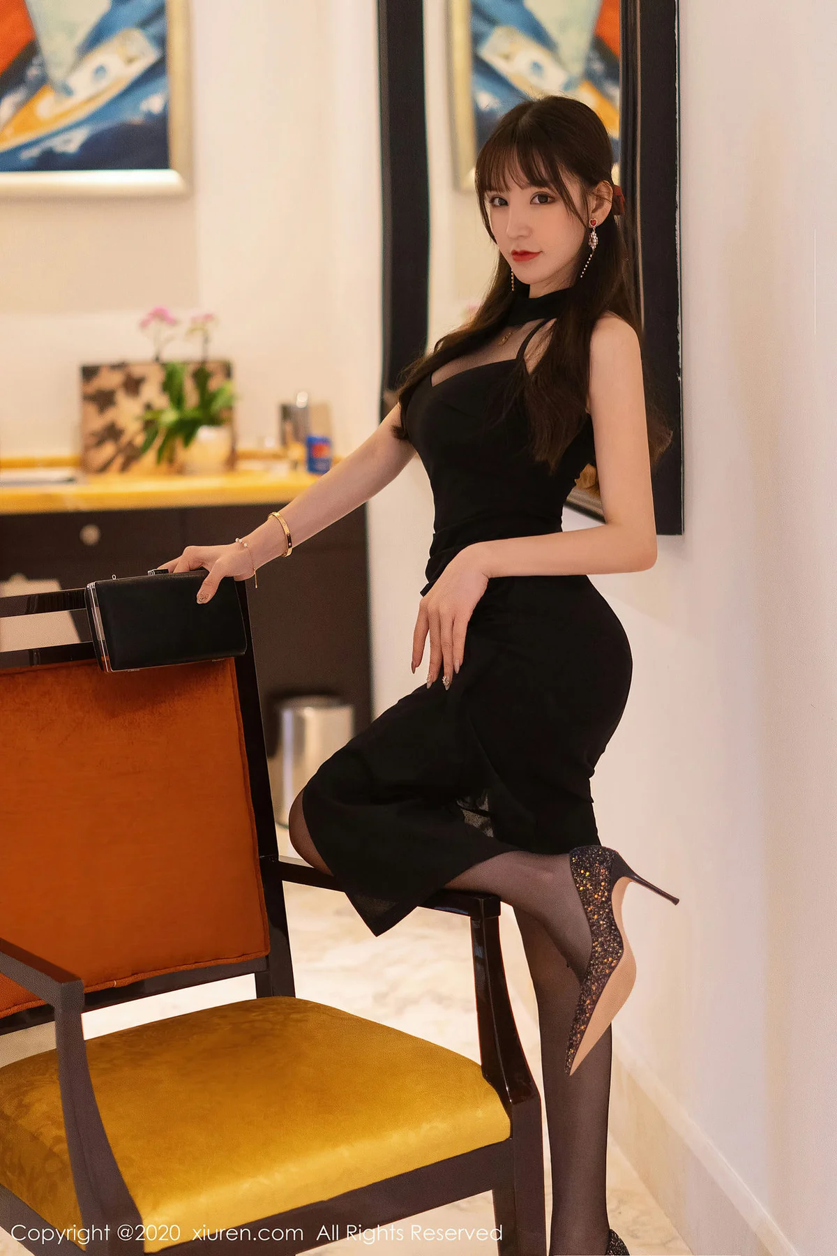 XiuRen 秀人 No.2418  周于希sandy 猩红内衣极致黑丝 三亚旅拍 - 54