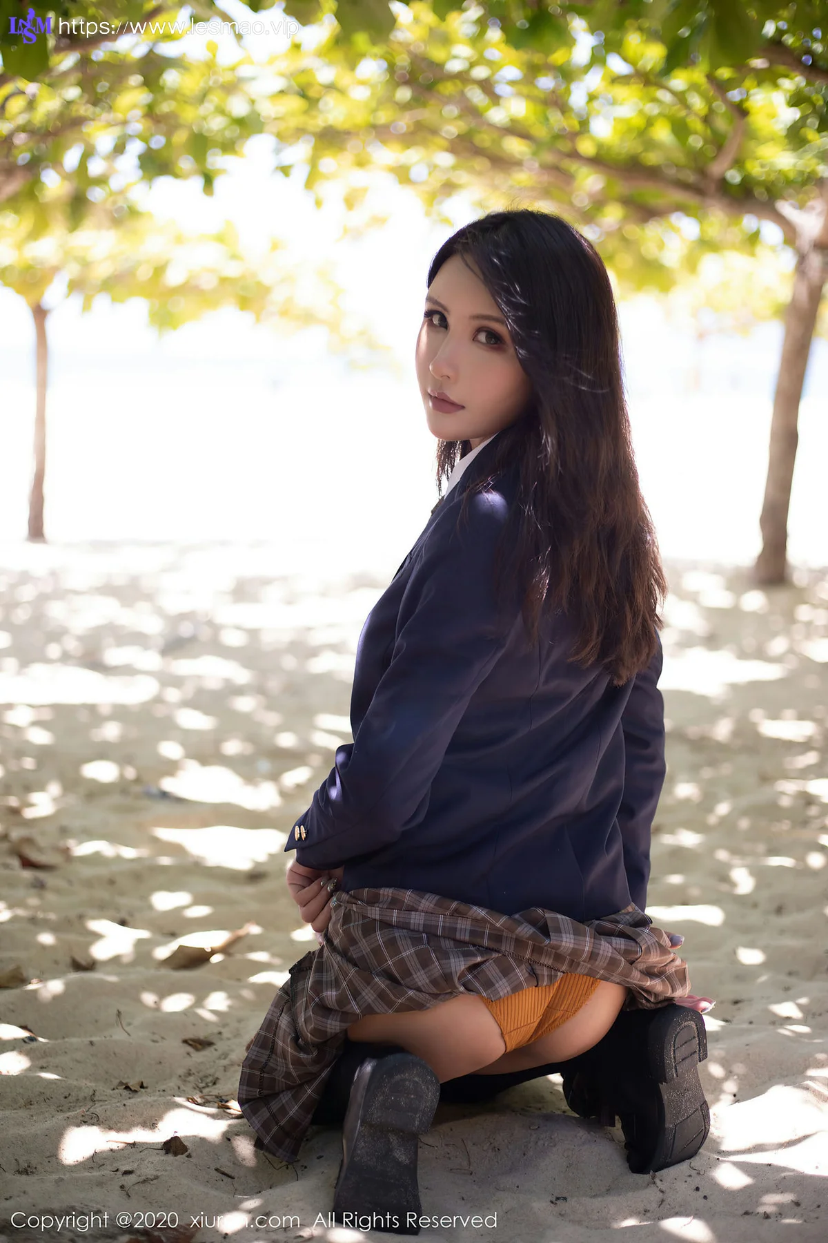 XiuRen 秀人 No.2447  顾奈奈 jk制服 海边泳衣 - 46