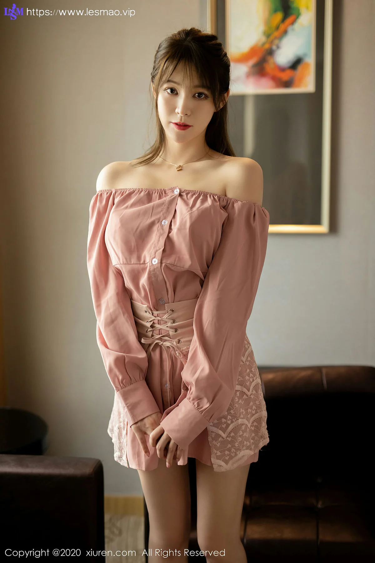 XiuRen 秀人 No.2473 粉色吊裙美腿 yoo优优 - 44