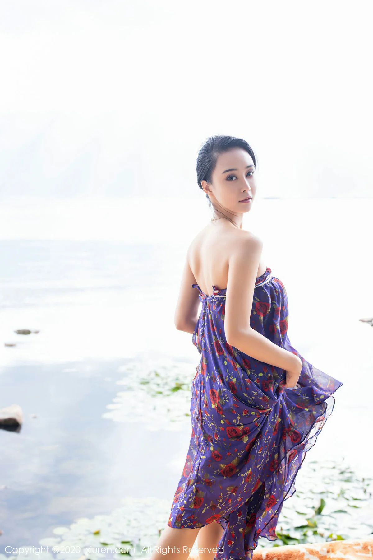 XiuRen 秀人 No.2544 紫色花衣旅拍  蓝夏 - 32