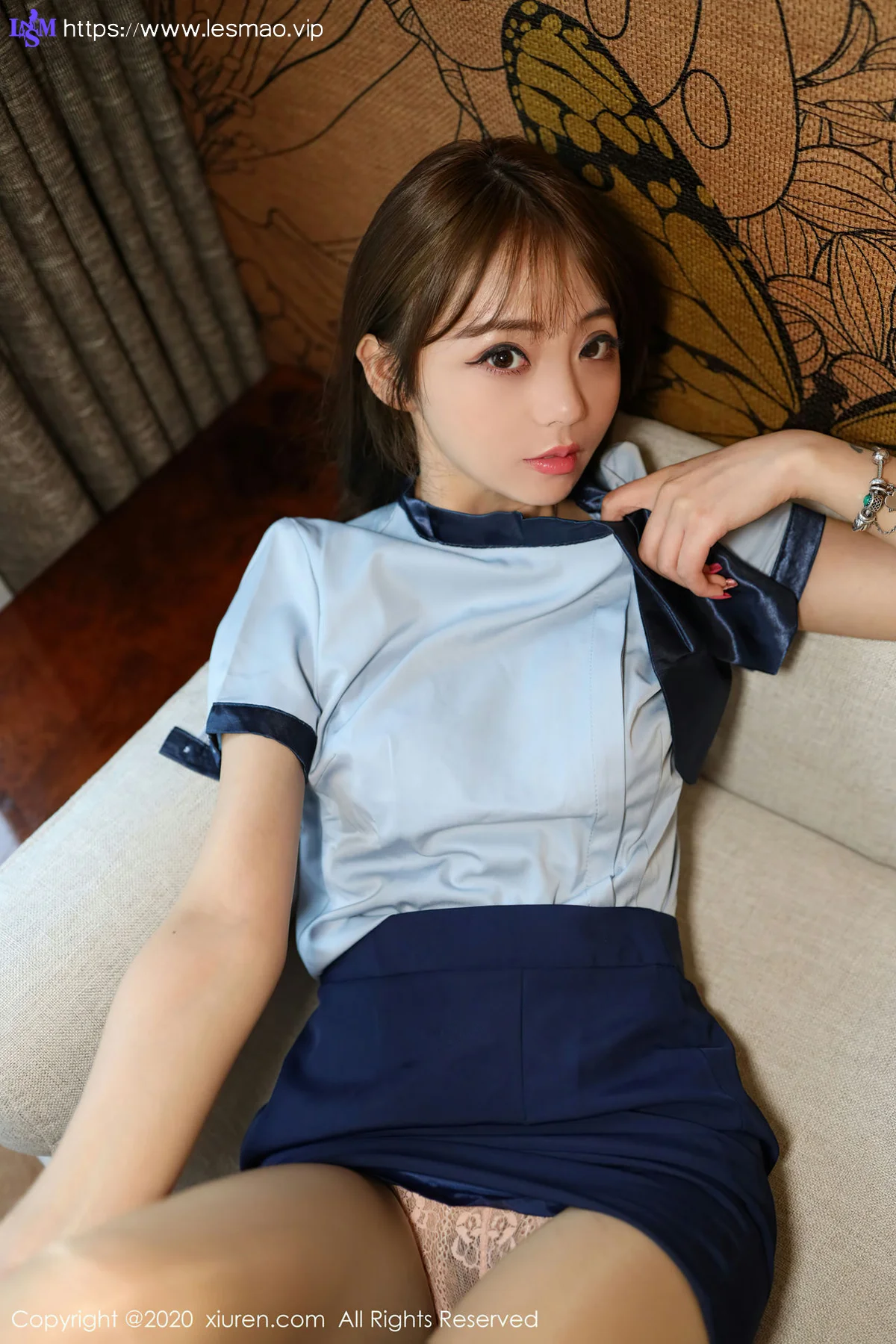 XiuRen 秀人 No.2555   蓝色ol制服系列 余贝拉bella - 13