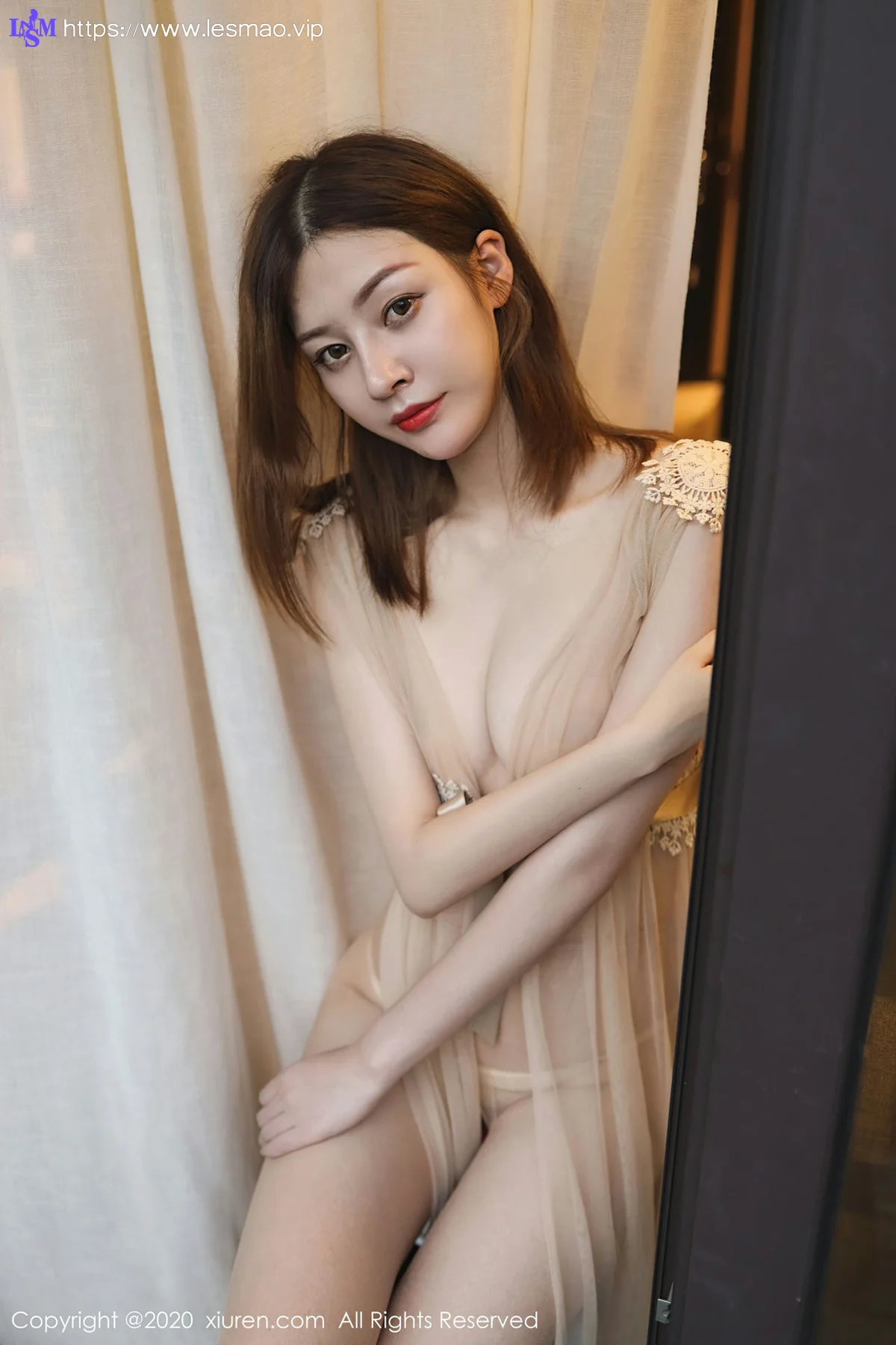 XiuRen 秀人 No.2623  清透薄纱睡衣 樱花Elsa  新人模特 - 14