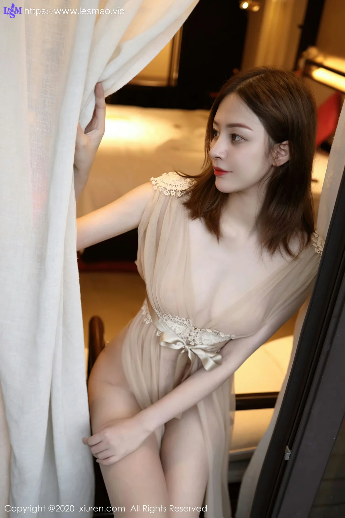 XiuRen 秀人 No.2623  清透薄纱睡衣 樱花Elsa  新人模特 - 16