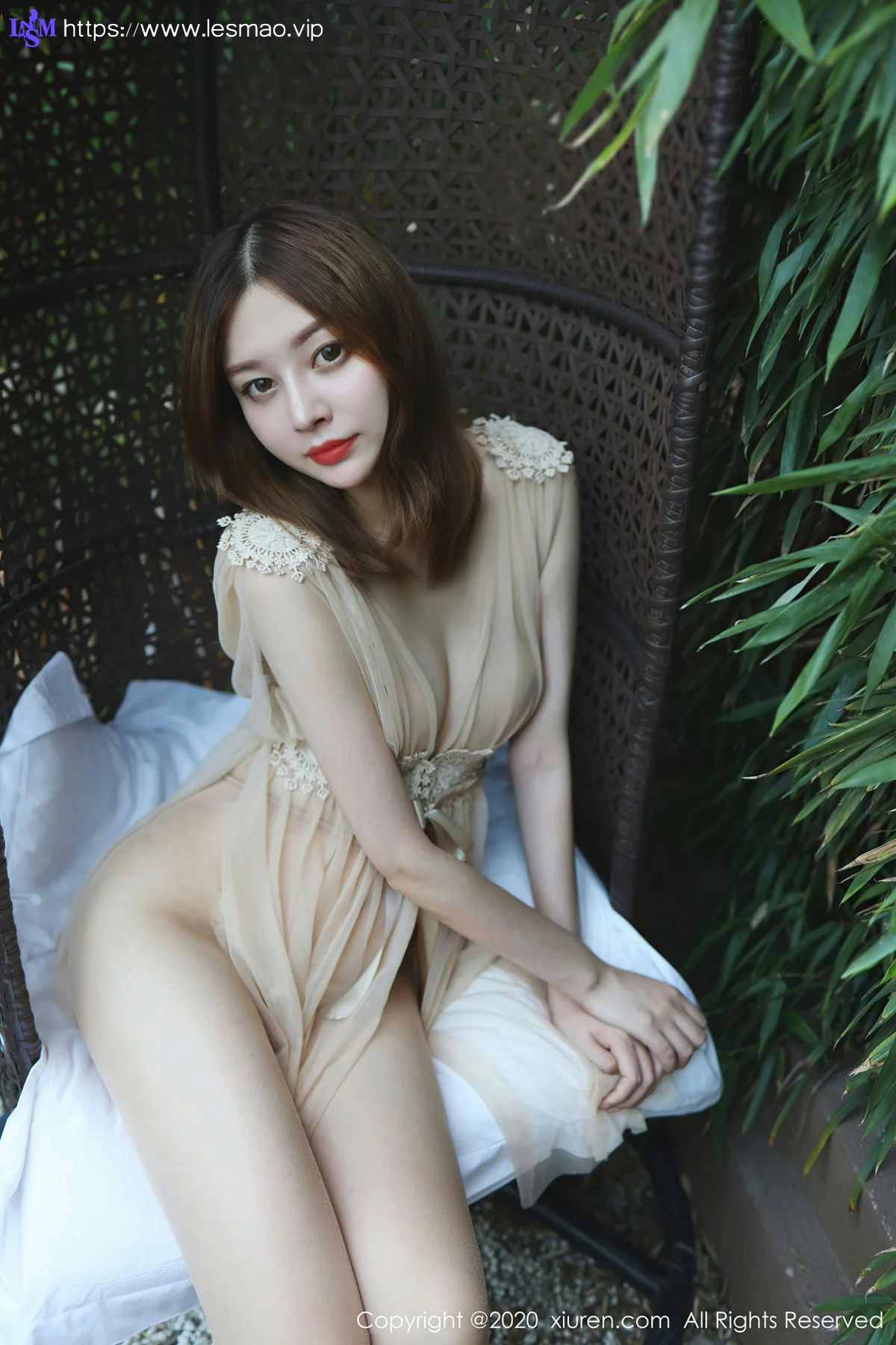 XiuRen 秀人 No.2623  清透薄纱睡衣 樱花Elsa  新人模特 - 48