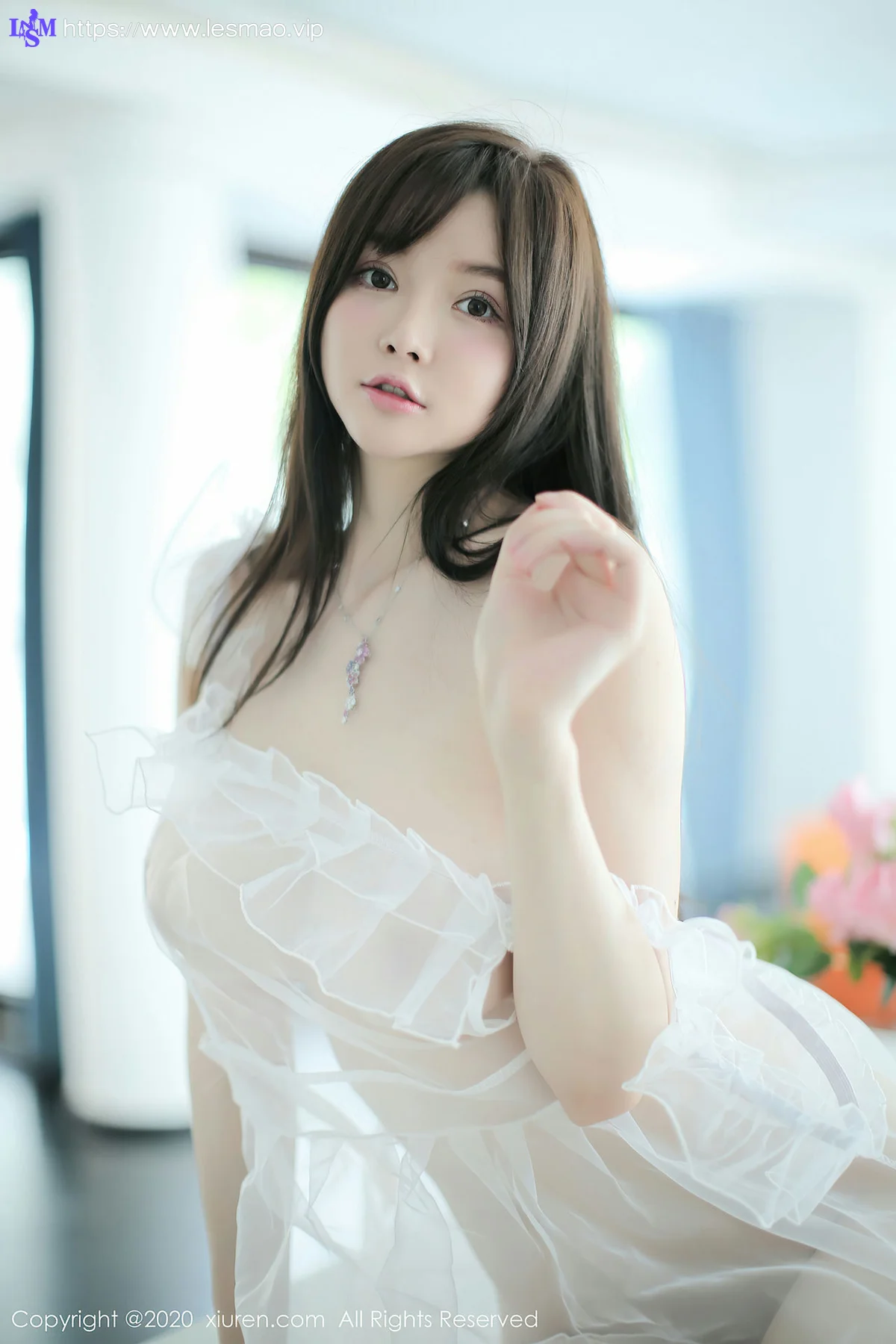 XiuRen 秀人 No.2660  糯美子 轻薄白色透视服饰 - 28