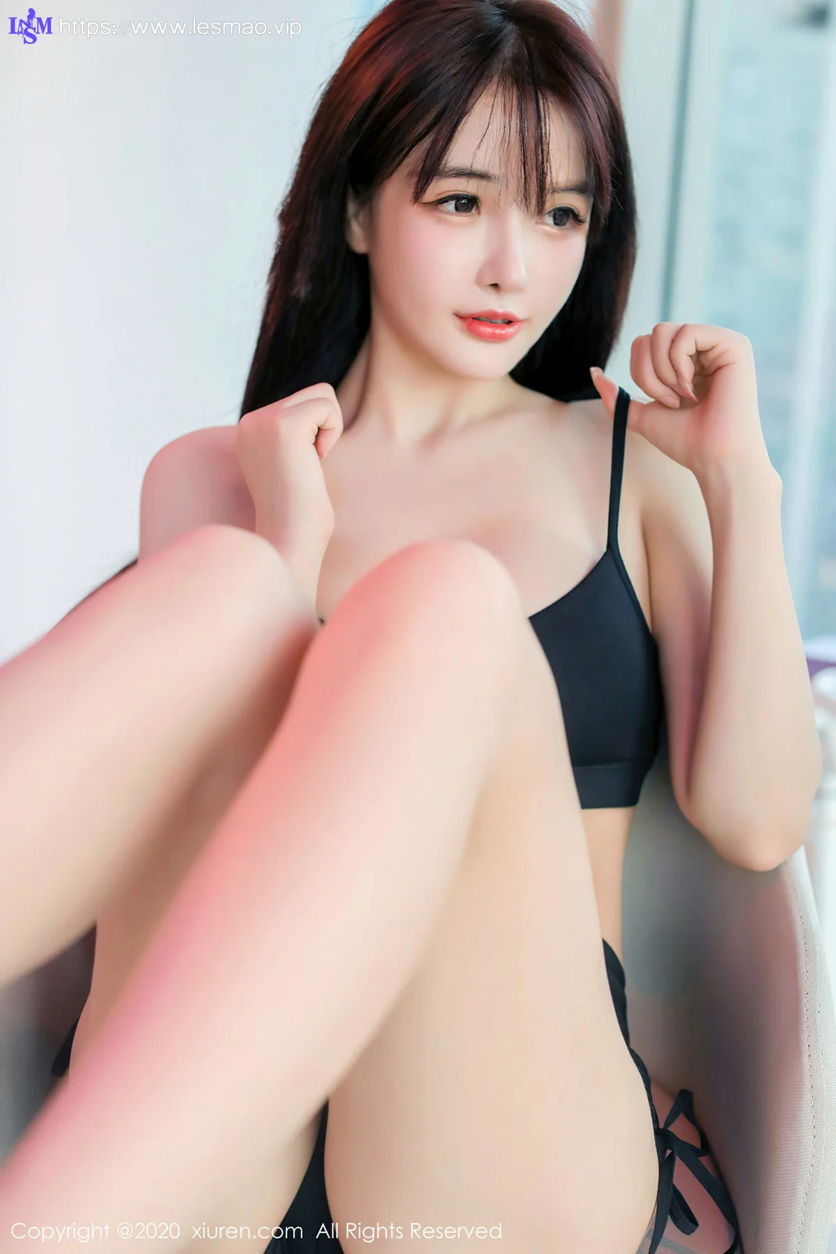 XiuRen 秀人 No.2696 面容清甜秀美 南初妹妹 黑色运动内衣 - 30