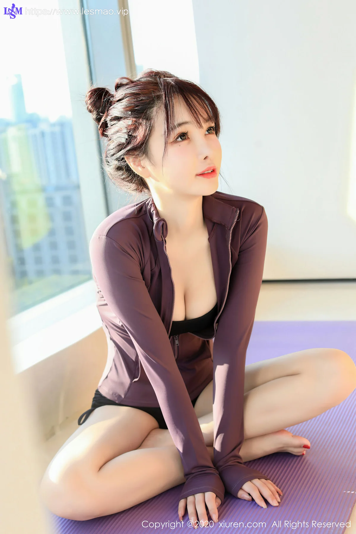 XiuRen 秀人 No.2696 面容清甜秀美 南初妹妹 黑色运动内衣 - 33