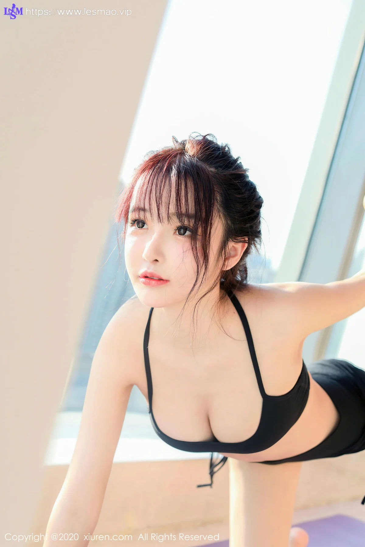 XiuRen 秀人 No.2696 面容清甜秀美 南初妹妹 黑色运动内衣 - 37