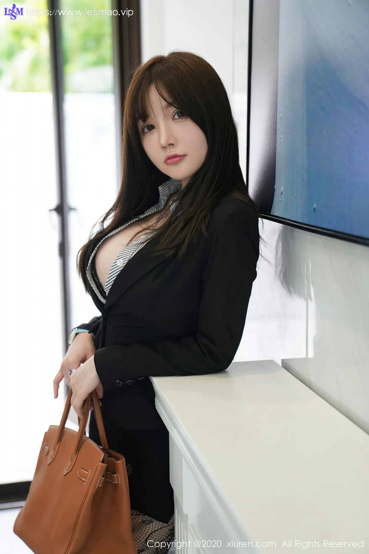 XiuRen 秀人 No.2725 网袜巨乳 糯美子 职场制服 - 13