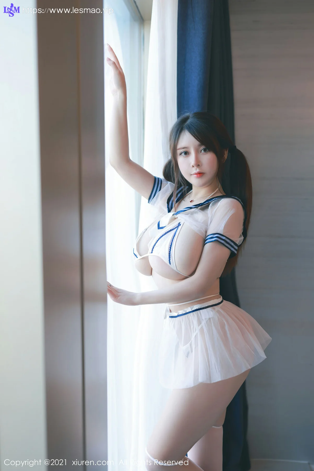 XiuRen 秀人 No.3012 海军三点式巨乳  奶油妹妹 - 17