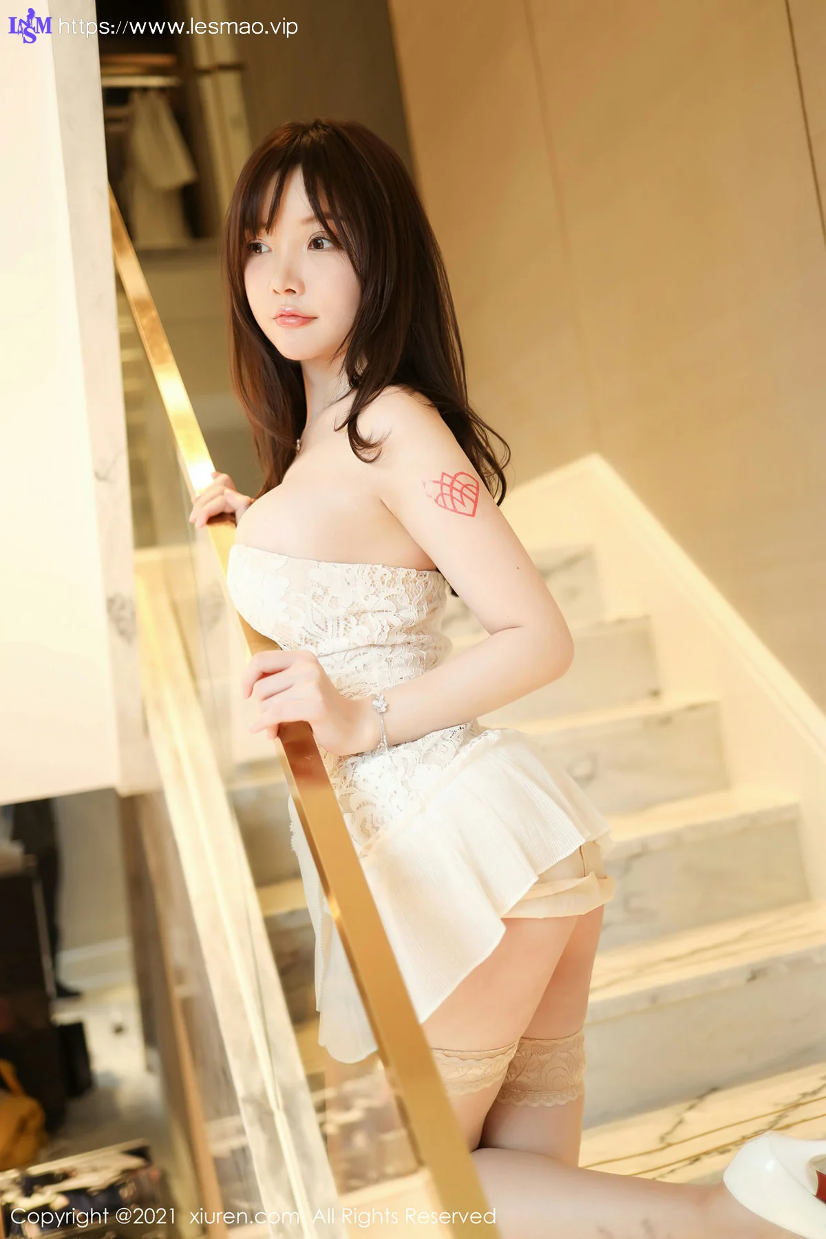 XiuRen 秀人 No.3033  清纯动人 糯美子 白色连衣裙 - 47