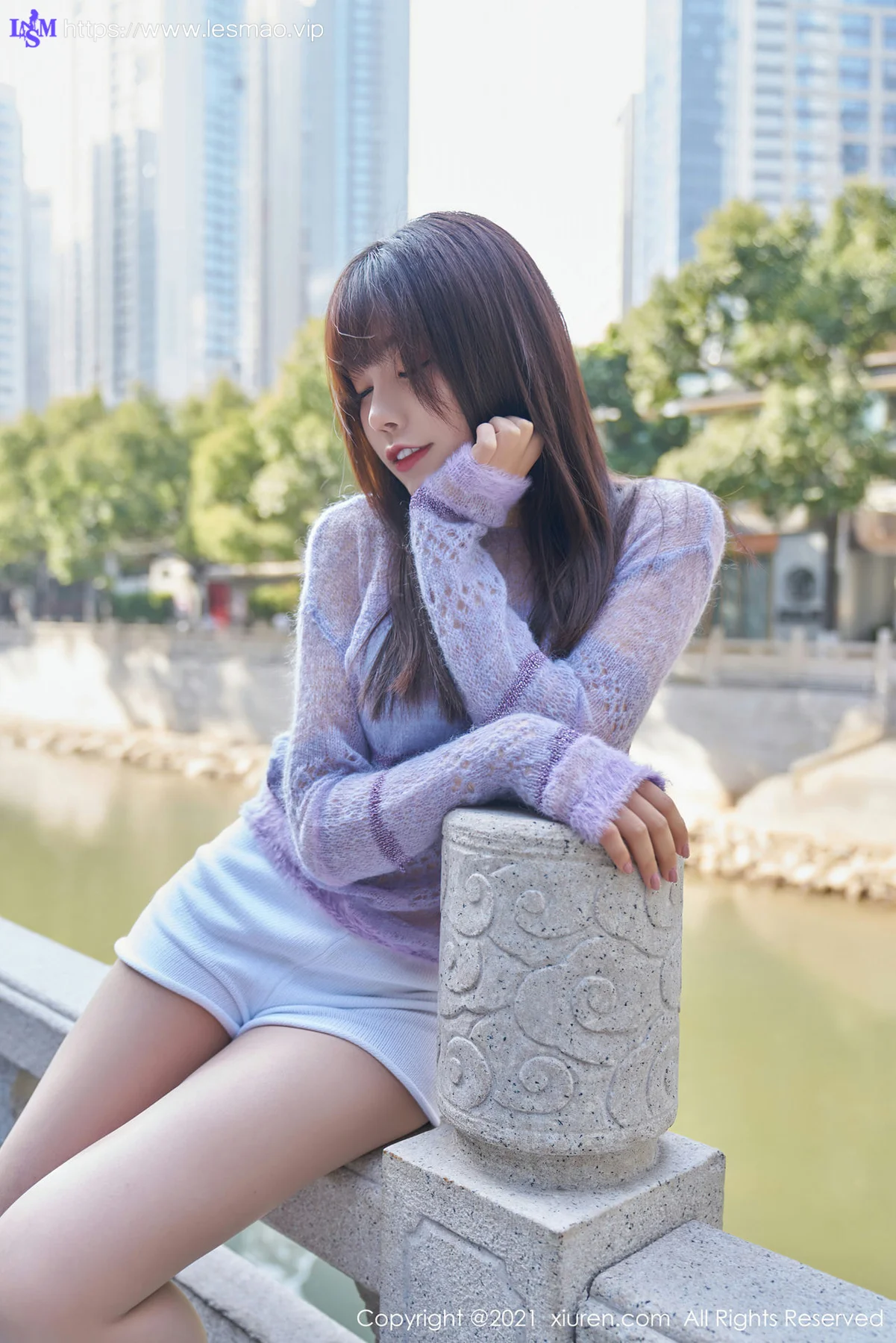 XiuRen 秀人 No.3058  芝芝booty 紫色的毛绒镂空内衣 - 11