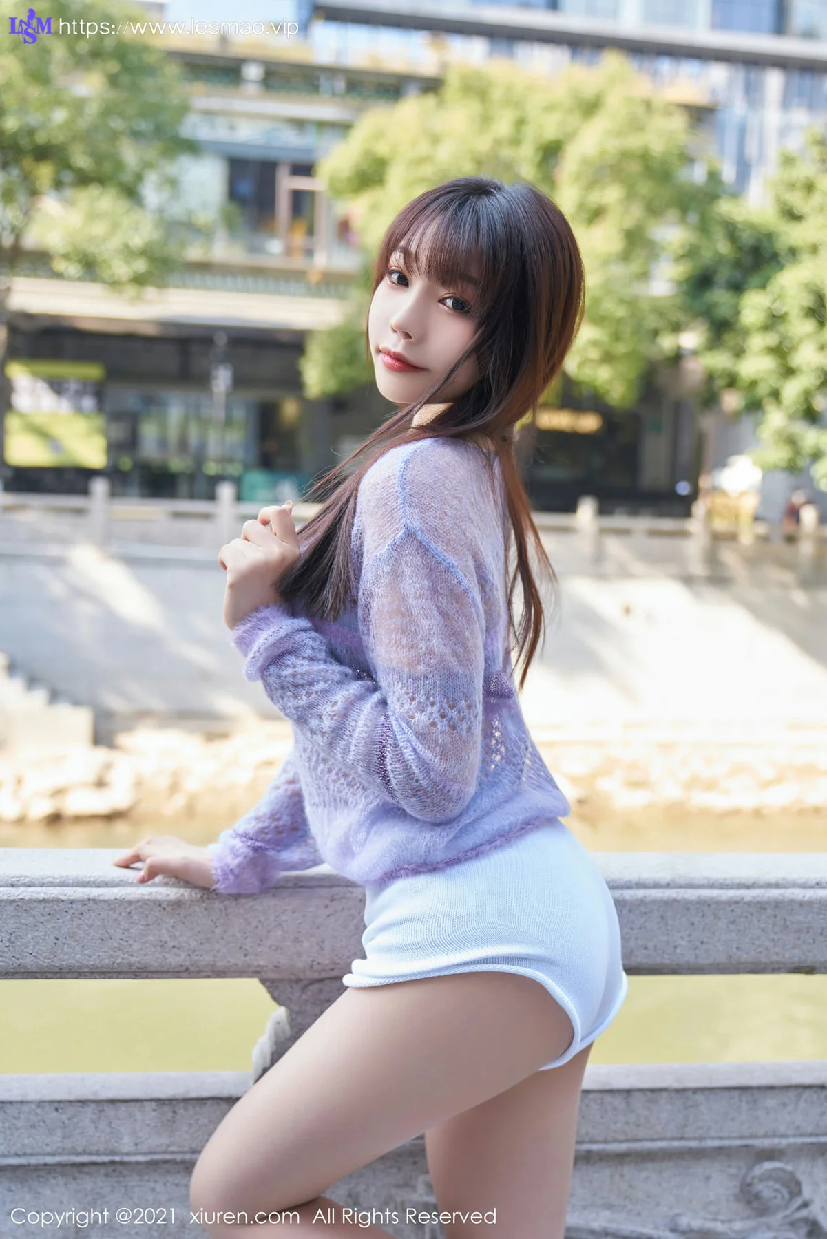 XiuRen 秀人 No.3058  芝芝booty 紫色的毛绒镂空内衣 - 15