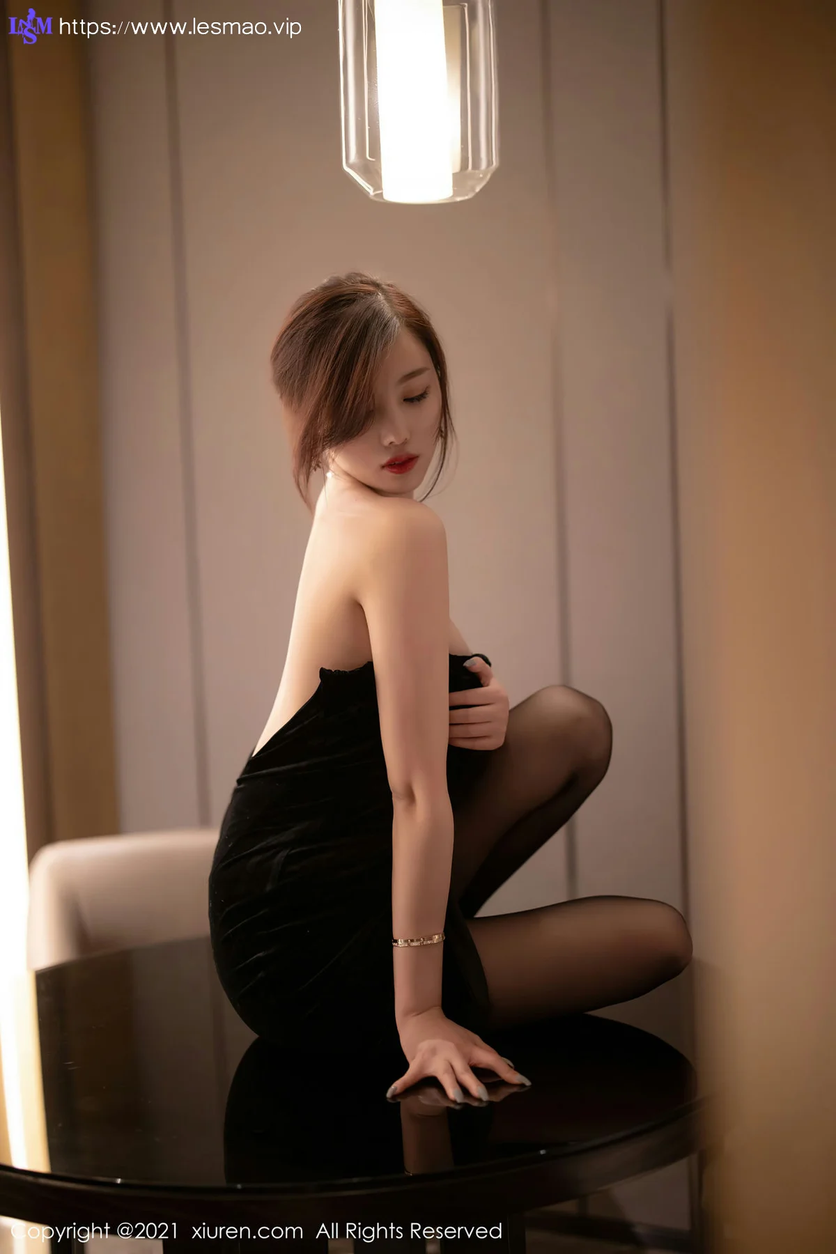 XiuRen 秀人 No.3184  黑色礼裙 杨晨晨sugar 纤柔身躯私房写真 - 57