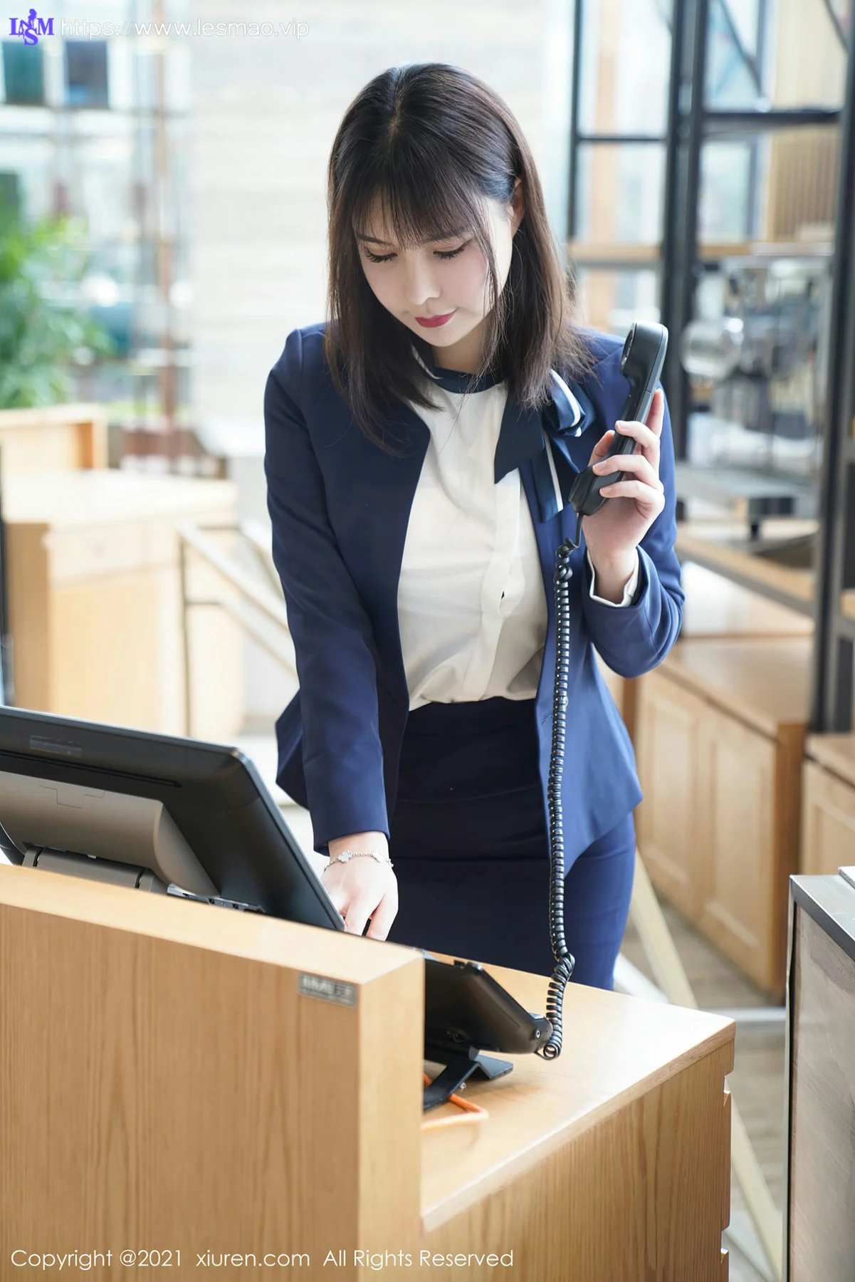 XiuRen 秀人 No.3221  酒店前台剧情系列晓鱼酱  新人模特首套... - 13