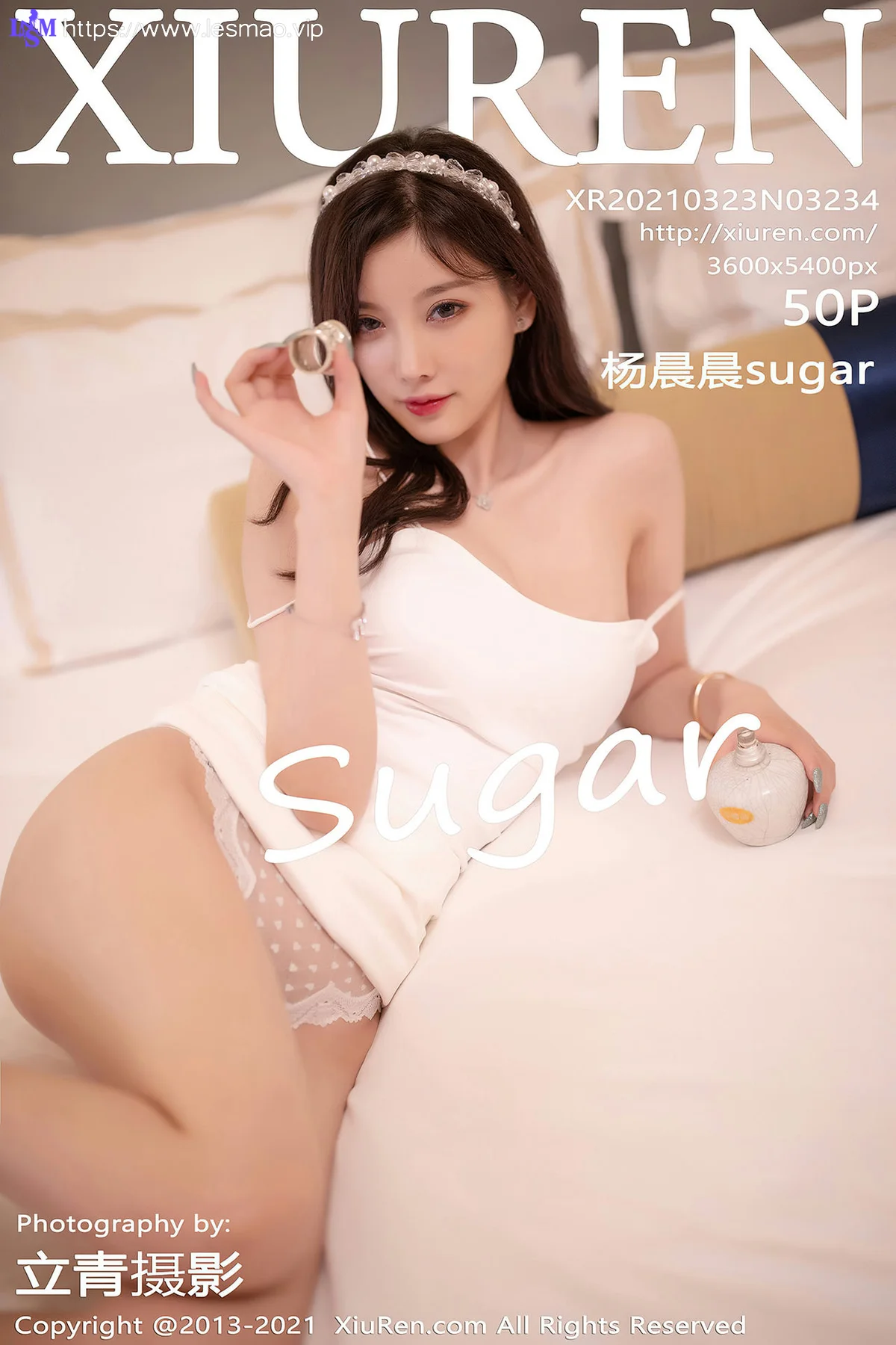 XiuRen 秀人 No.3234 洁白典雅吊裙  杨晨晨sugar - 51