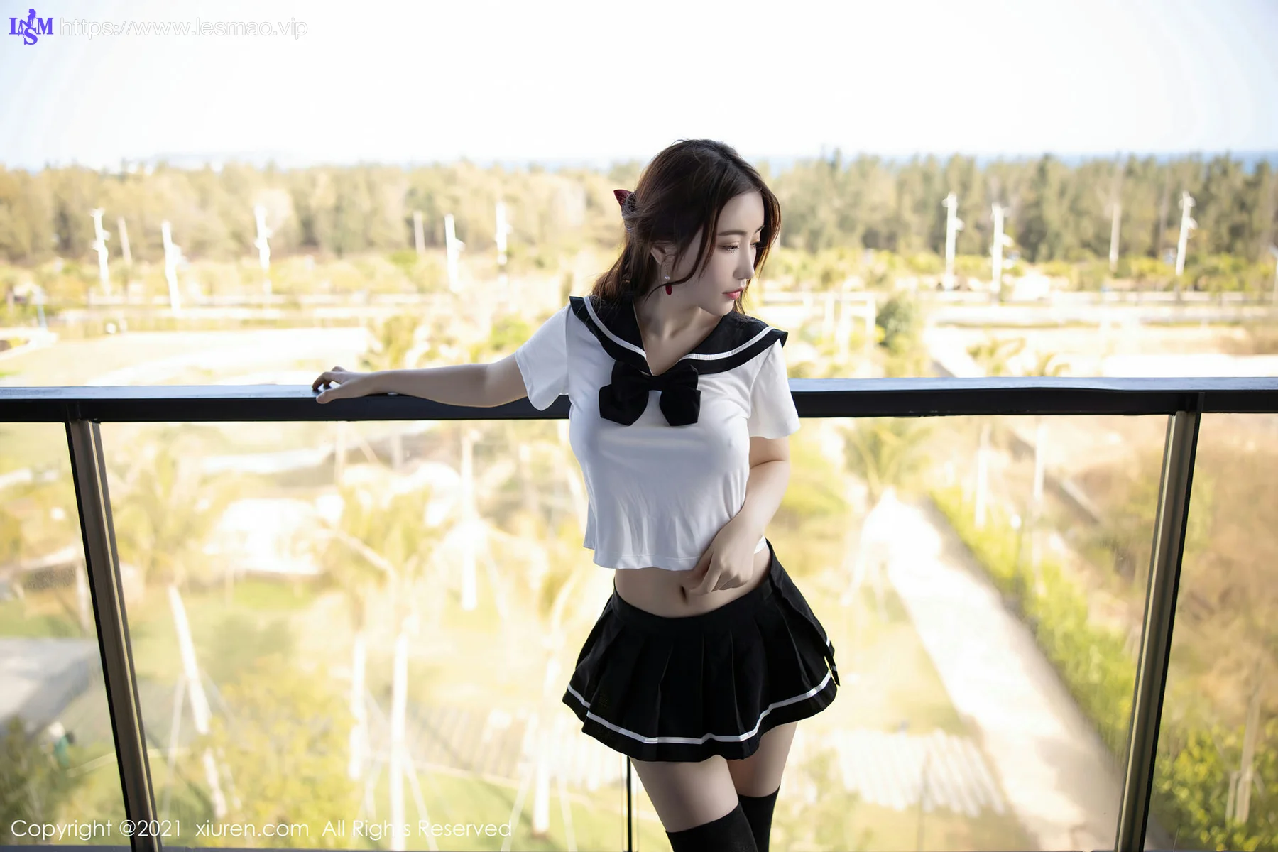 XiuRen 秀人 No.3268 青春校服  Cherry绯月樱 清纯甜美黑白 - 15