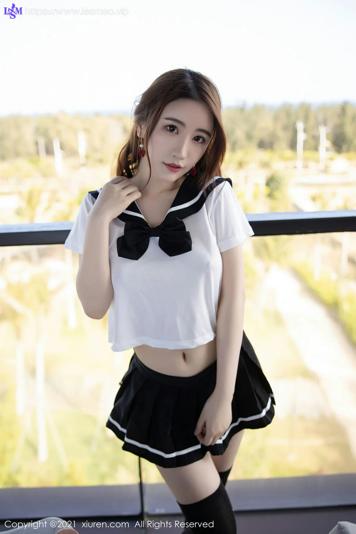 XiuRen 秀人 No.3268 青春校服  Cherry绯月樱 清纯甜美黑白 - 16