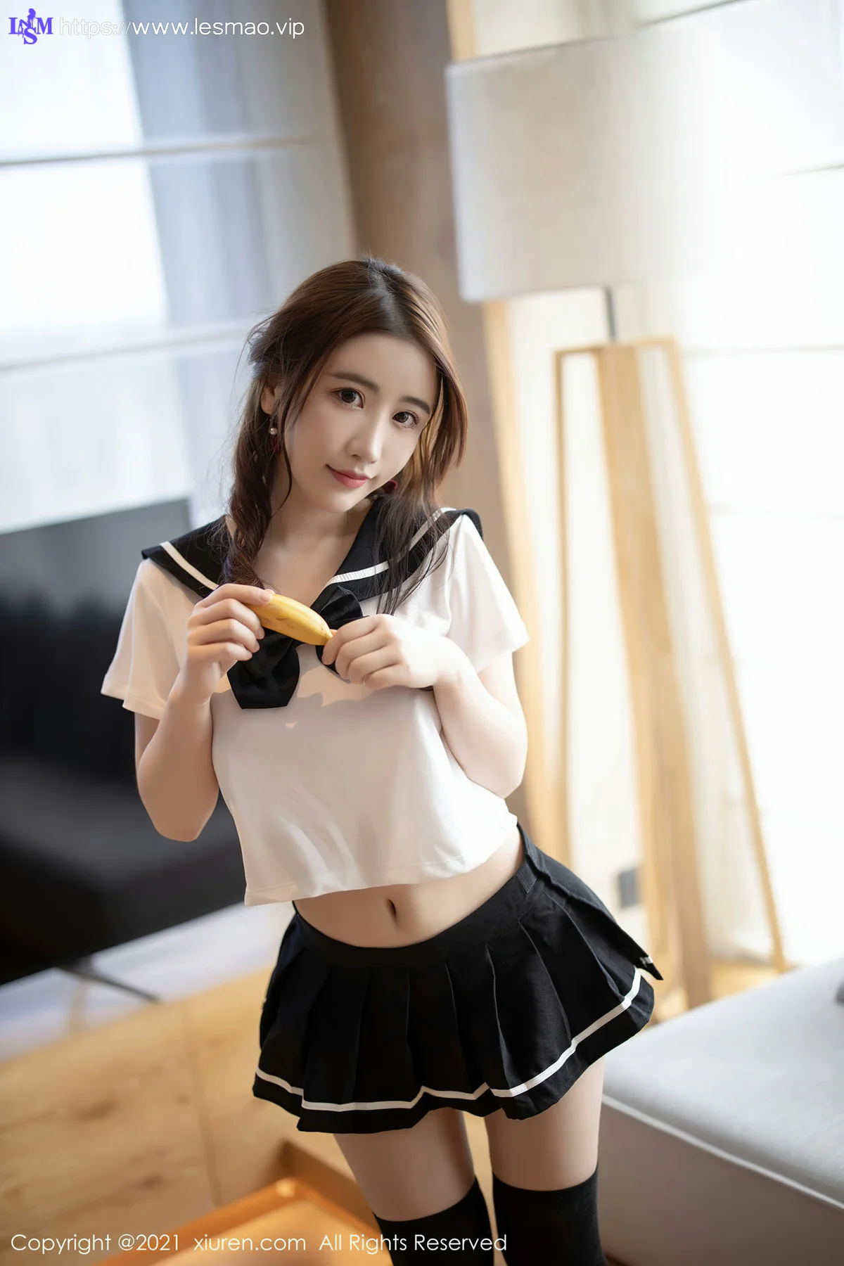 XiuRen 秀人 No.3268 青春校服  Cherry绯月樱 清纯甜美黑白 - 21