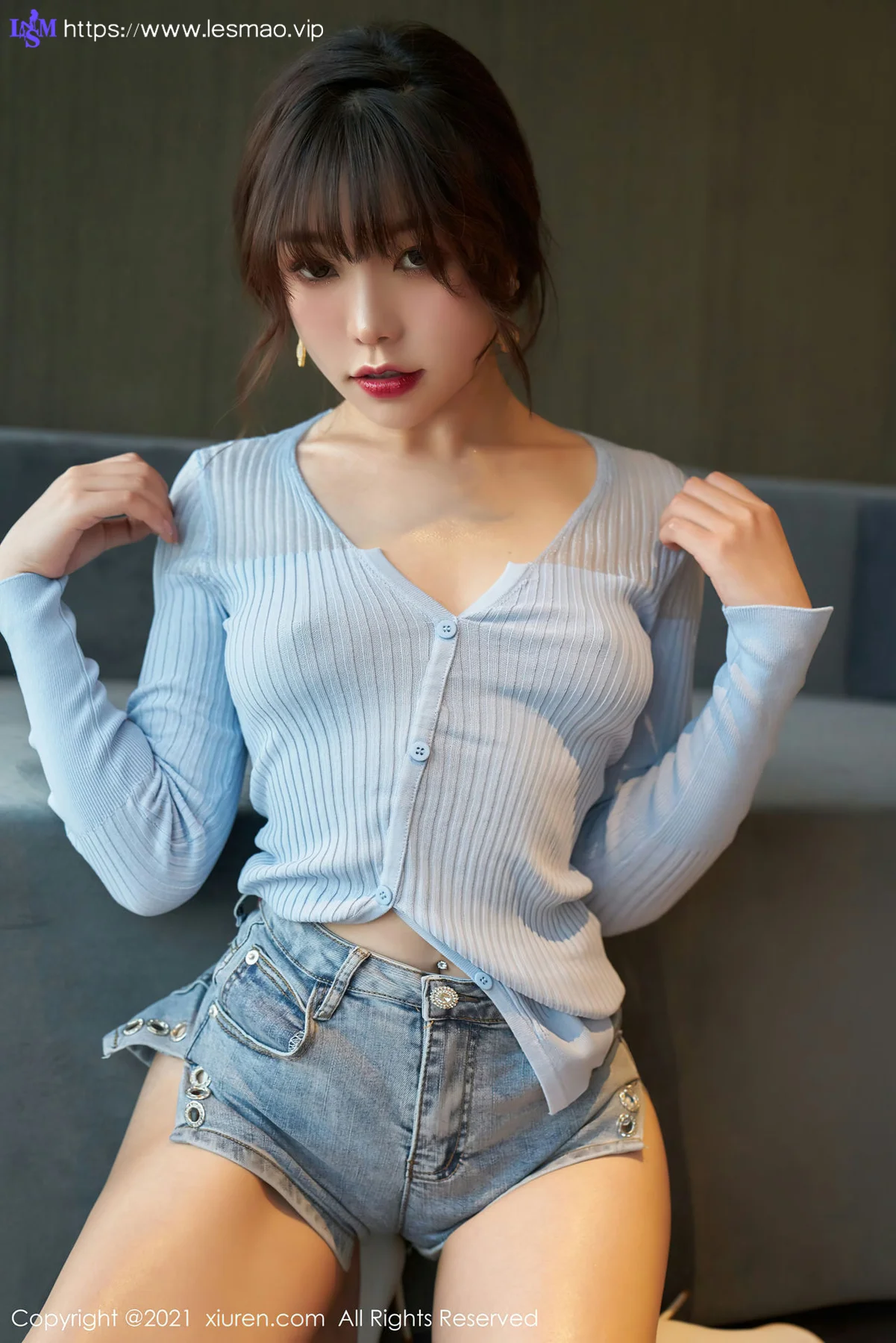 XiuRen 秀人 No.3271  超短牛仔裤写真 芝芝Booty - 20