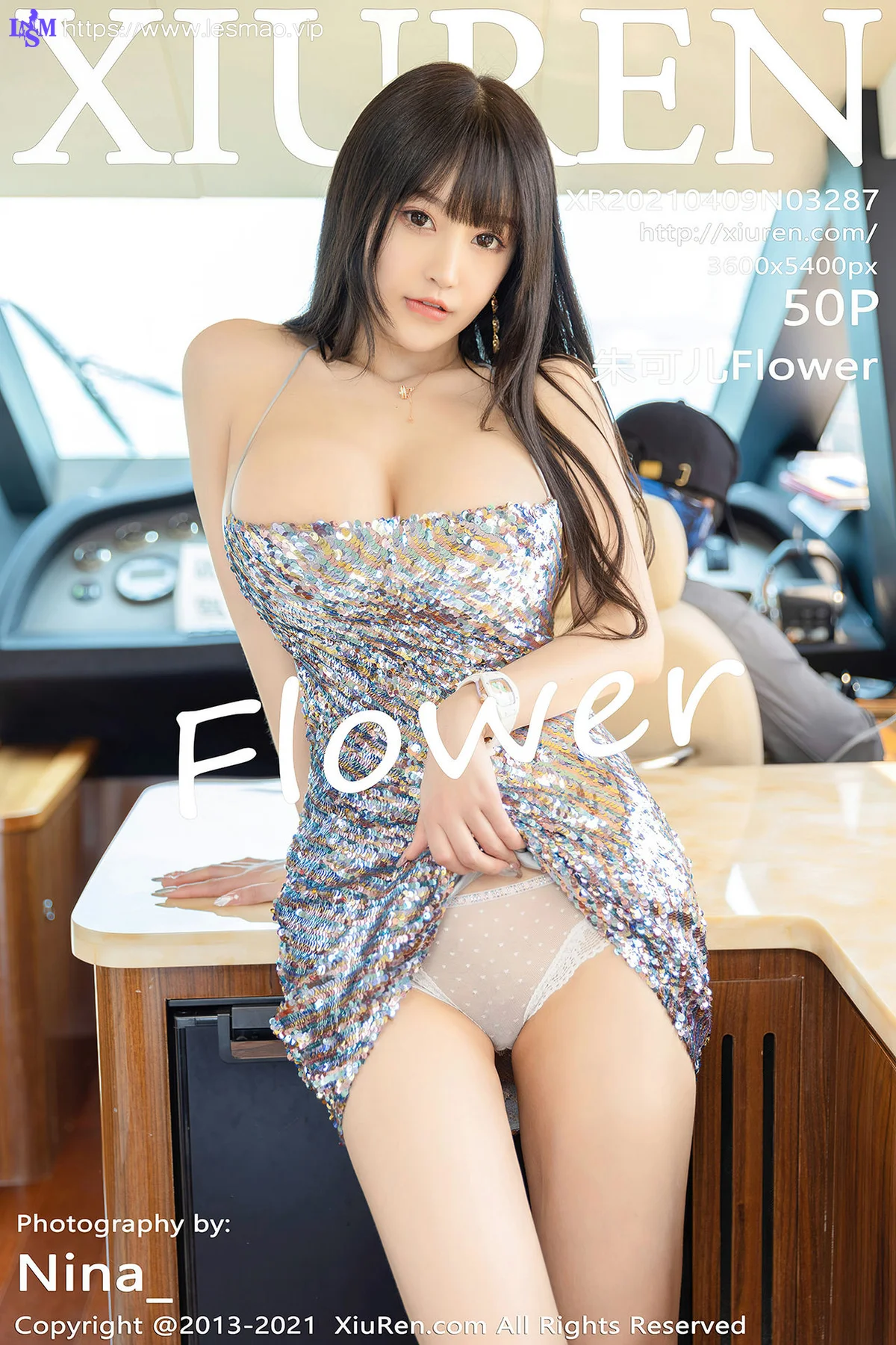 XiuRen 秀人 No.3287  闪亮吊裙 朱可儿Flower 三亚旅拍 - 51