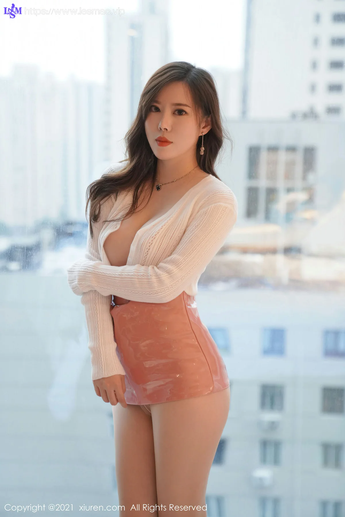 XiuRen 秀人 No.3297  粉色皮裙与丝袜美腿 白茹雪Abby 性感写真 - 27