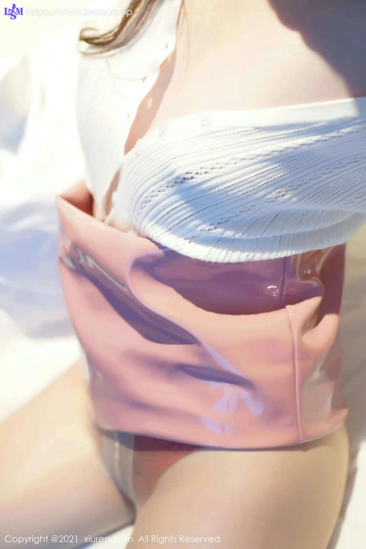 XiuRen 秀人 No.3297  粉色皮裙与丝袜美腿 白茹雪Abby 性感写真 - 34