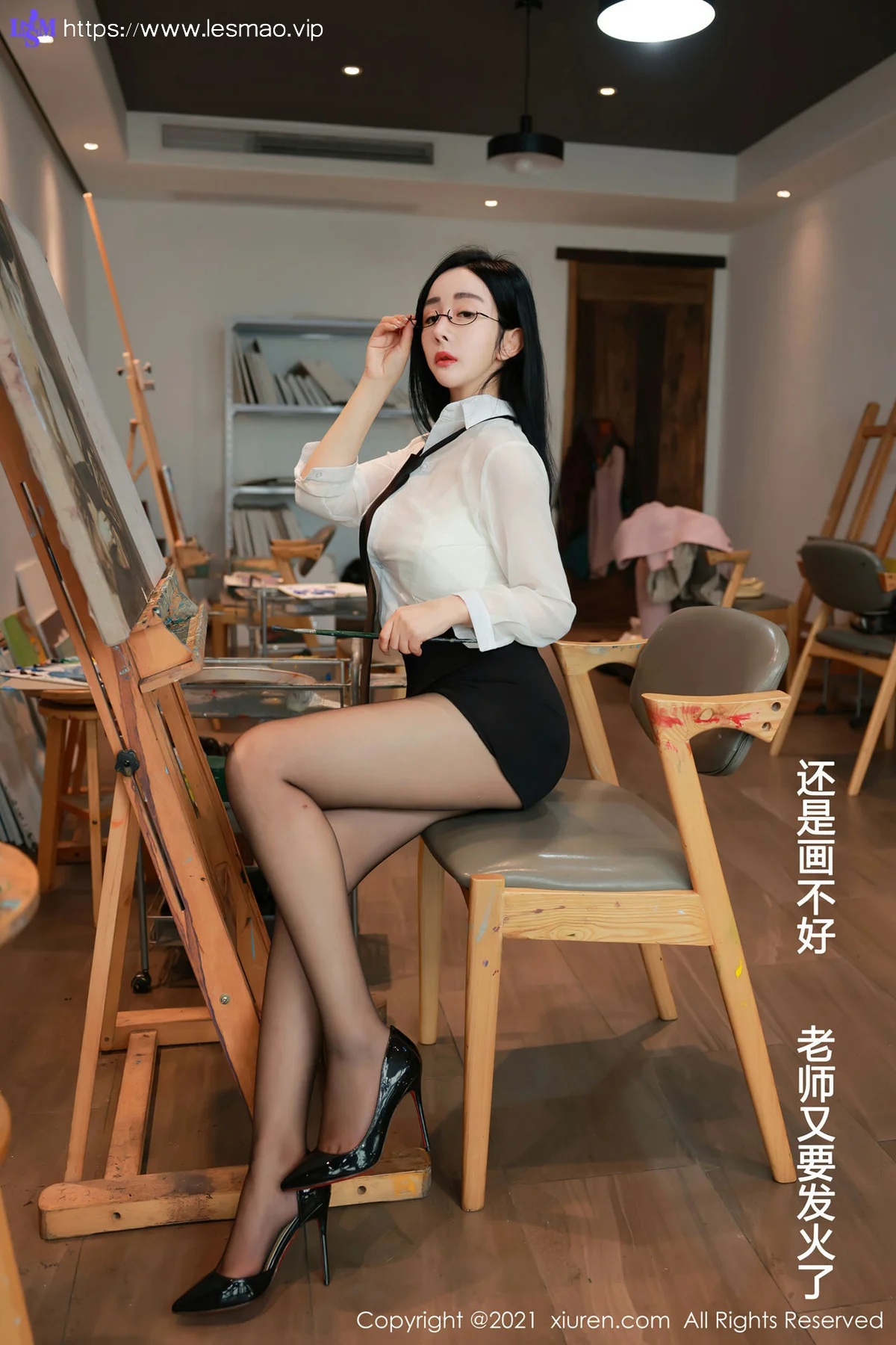 XiuRen 秀人 No.3341  我的美女美术老师 允爾 剧情主题写真 - 14
