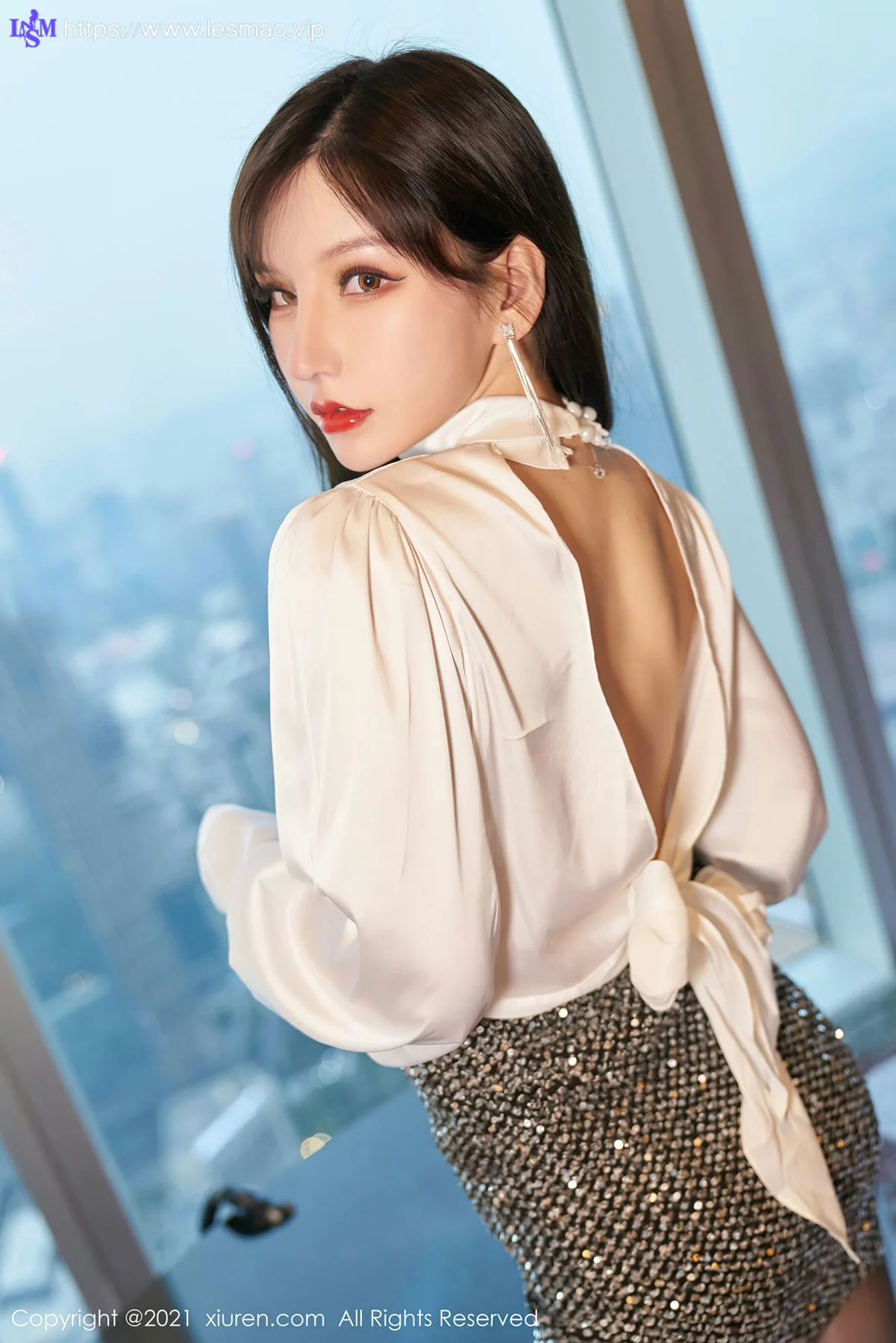 XiuRen 秀人 No.3356  雪峰圆润 周于希Sandy 超低胸短裙 - 14
