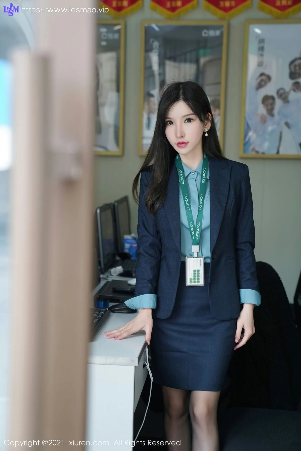XiuRen 秀人 No.3415  办公ol制服 周于希 性感黑丝 - 15