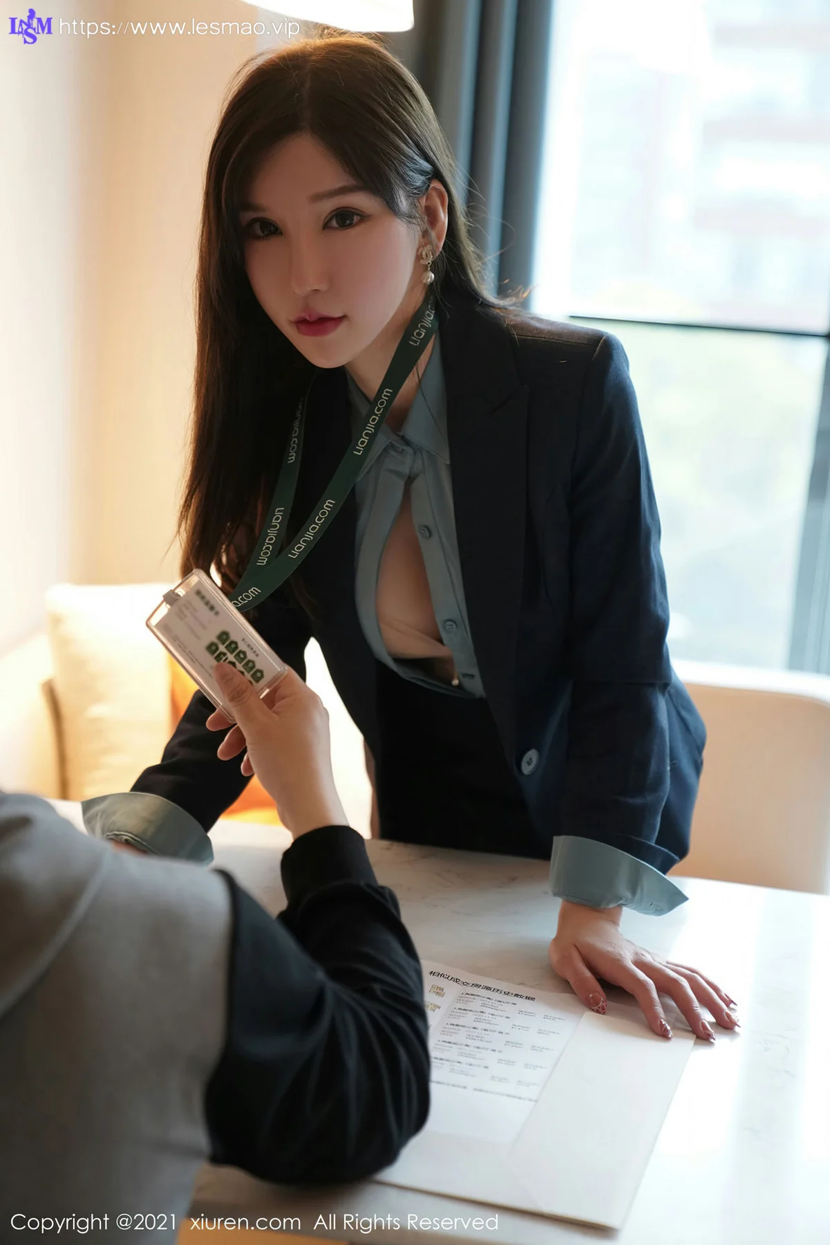 XiuRen 秀人 No.3415  办公ol制服 周于希 性感黑丝 - 42