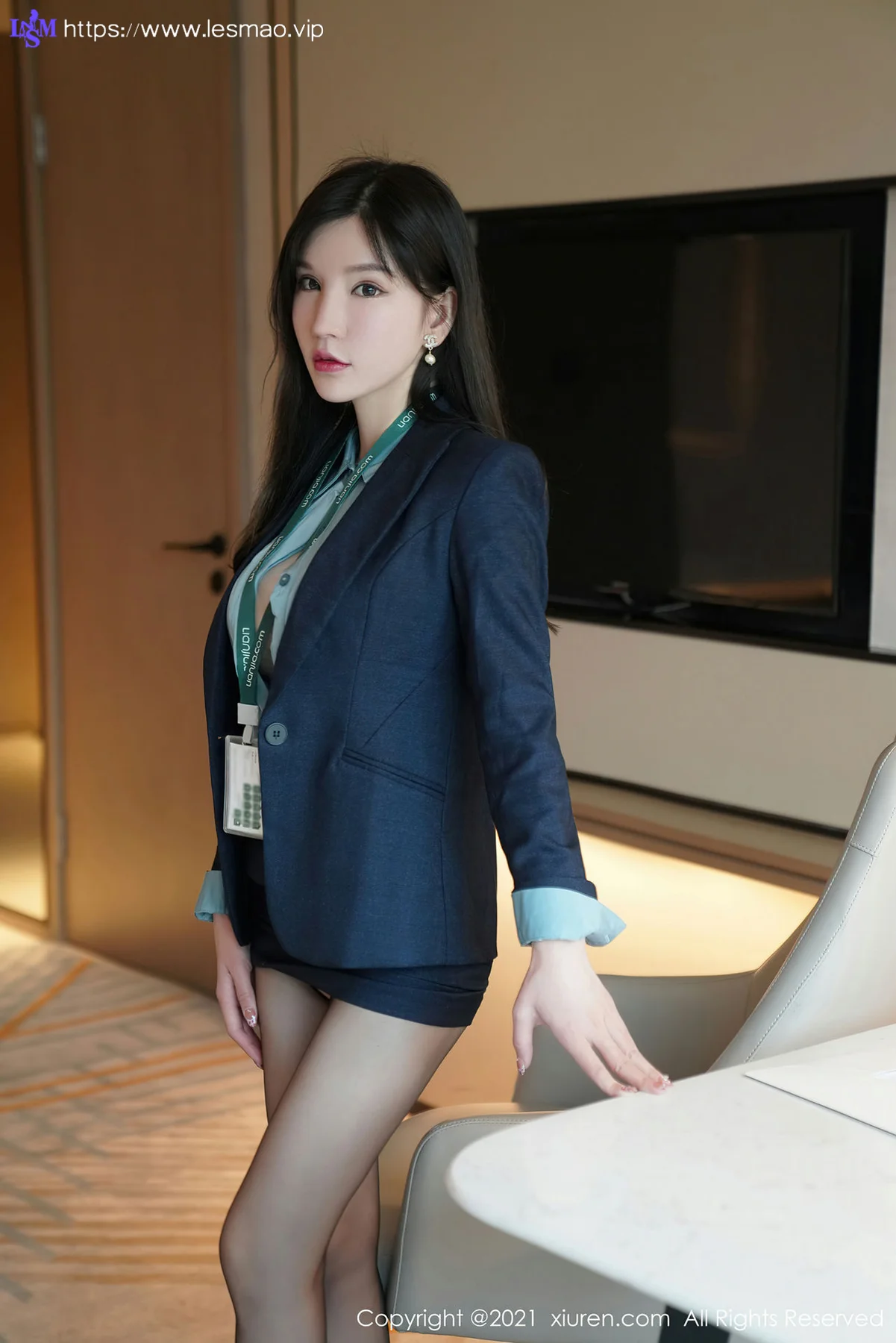 XiuRen 秀人 No.3415  办公ol制服 周于希 性感黑丝 - 48