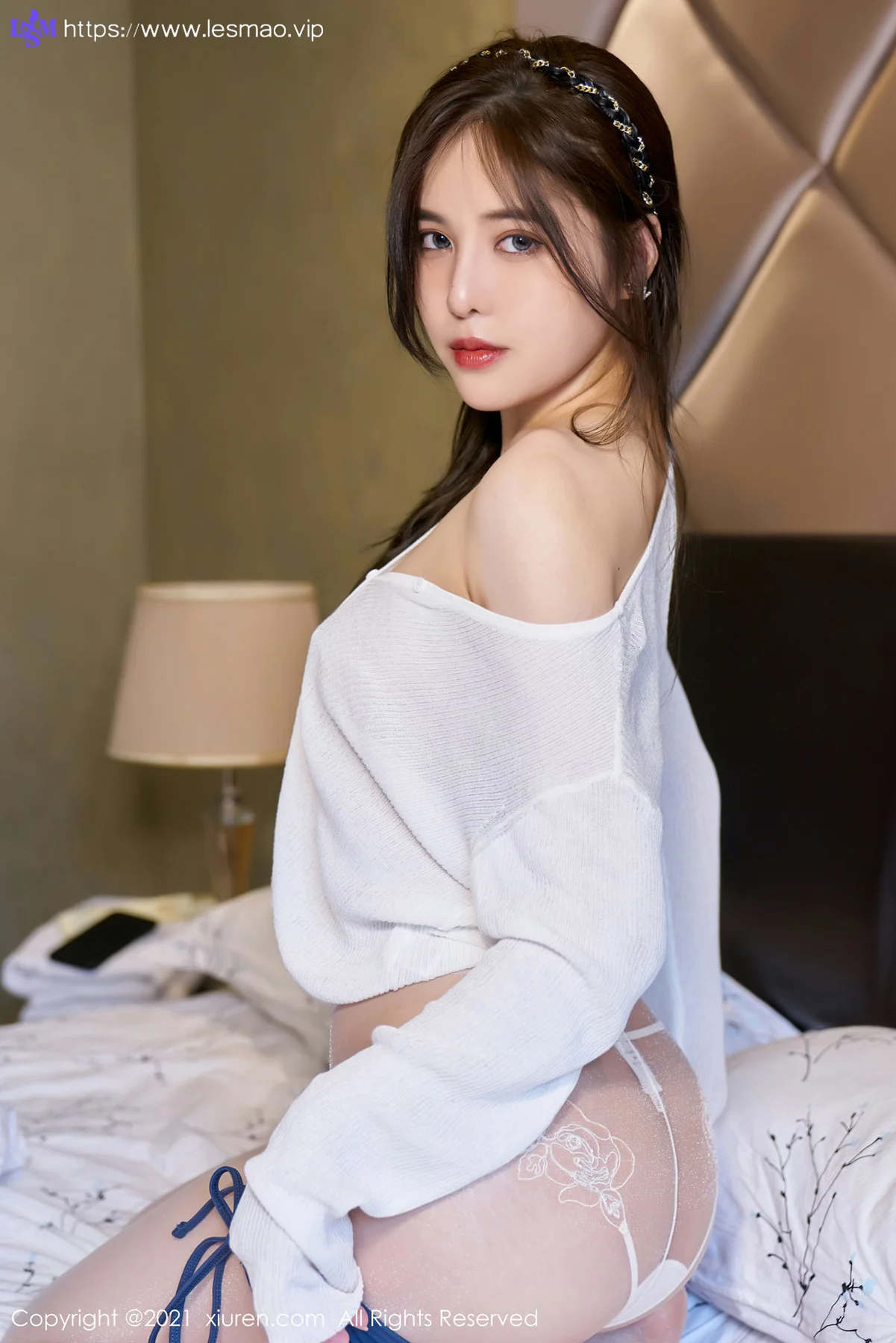 XiuRen 秀人 No.3419 魅惑白丝袜  韩静安 性感写真 - 62