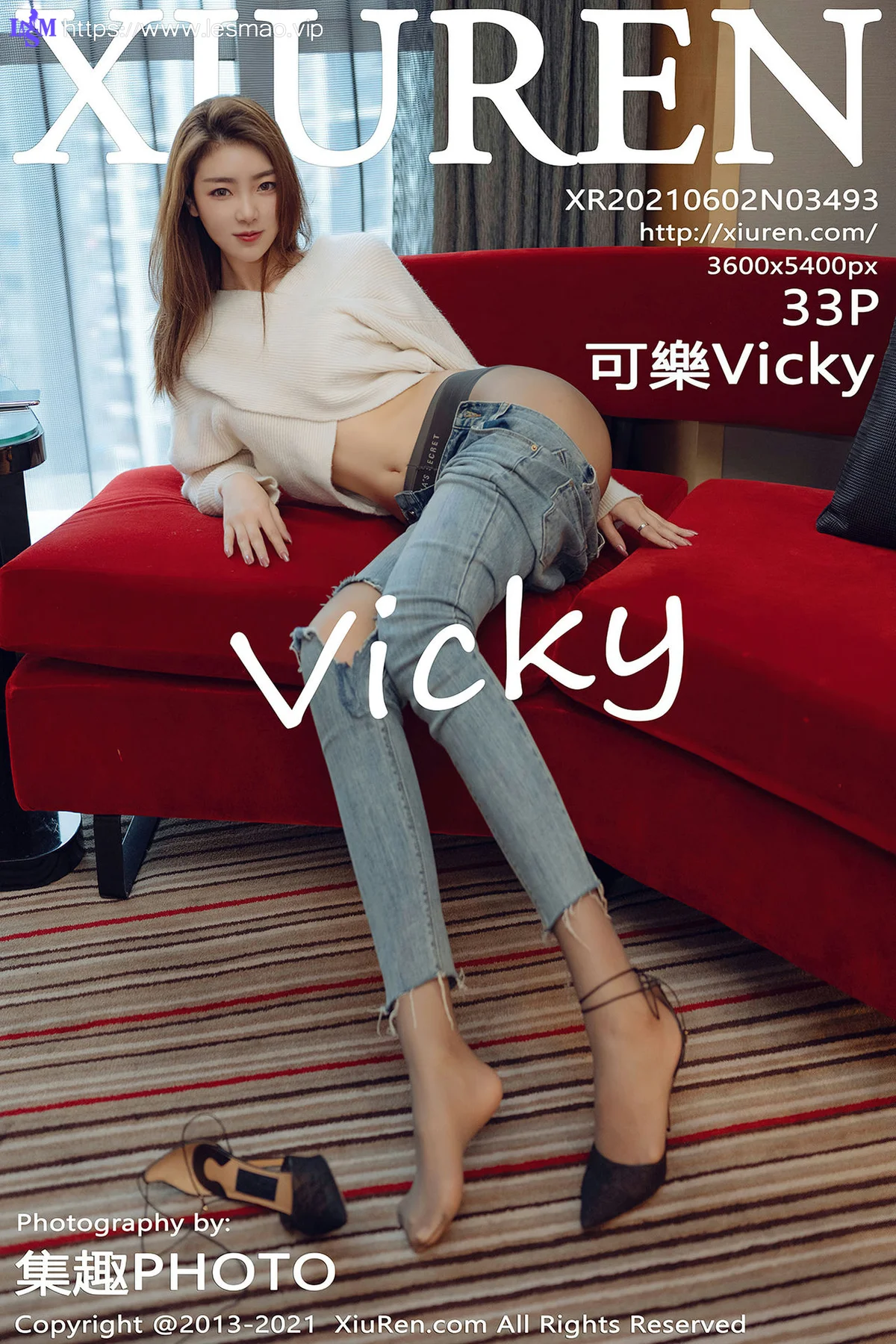 XiuRen 秀人 No.3493  极致魅惑黑丝 可樂Vicky 最新性感写真 - 33