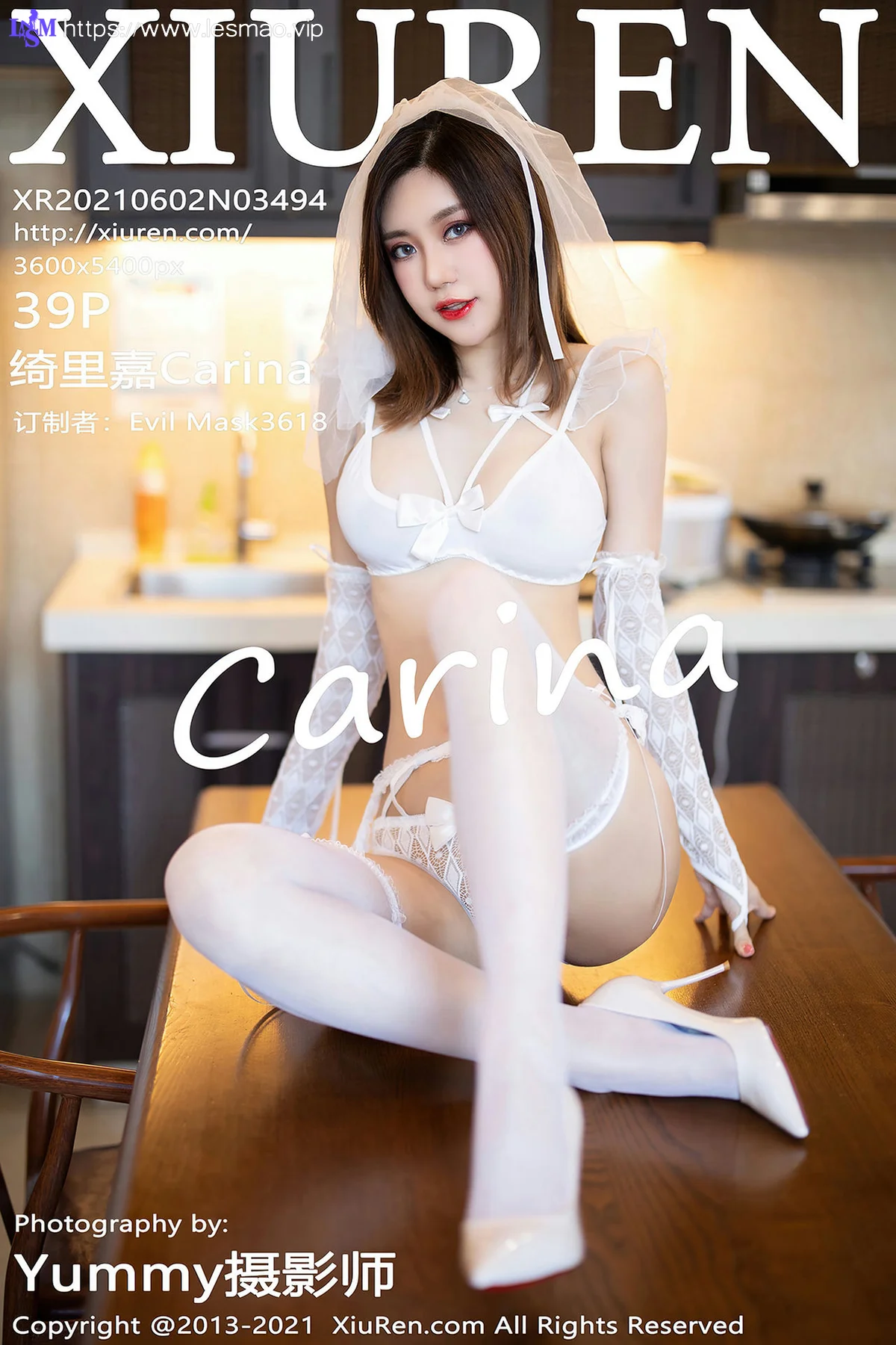 XiuRen 秀人 No.3494  婚纱系列 绮里嘉Carina 复出心愿旅拍写 - 40