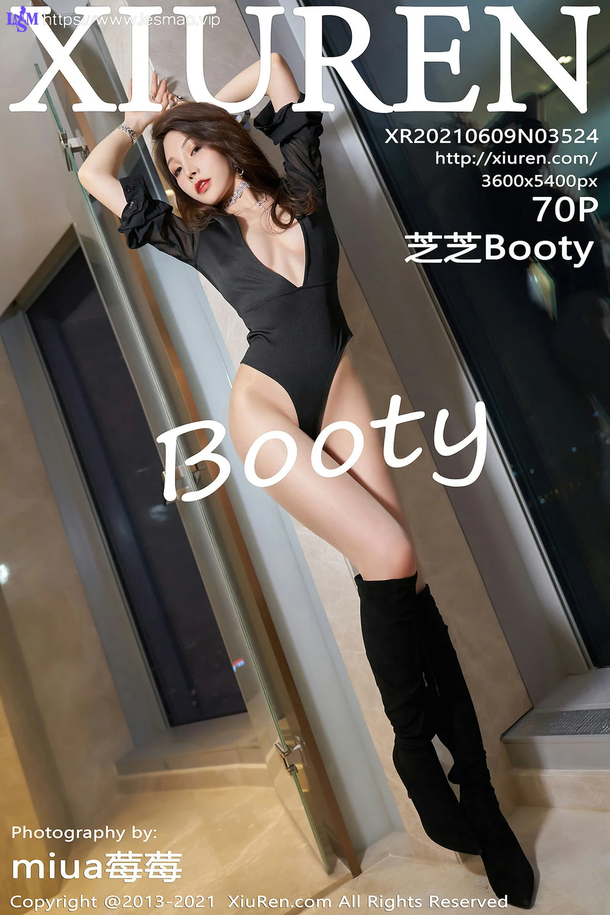 XiuRen 秀人 No.3524  连体深V服饰 芝芝Booty 性感写真 - 71