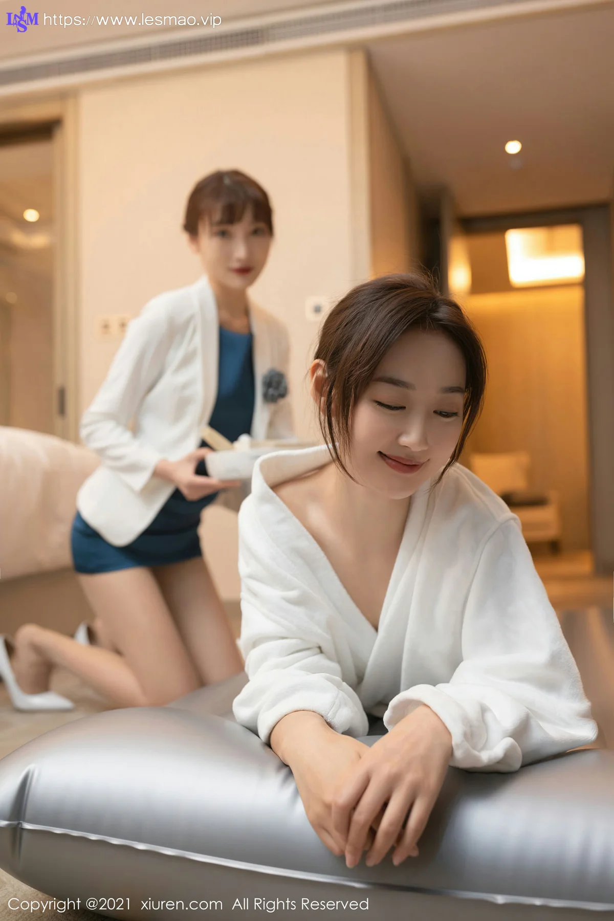 XiuRen 秀人 No.3527  唐安琪与陆萱萱酒店SPA系列 最新一期模... - 16