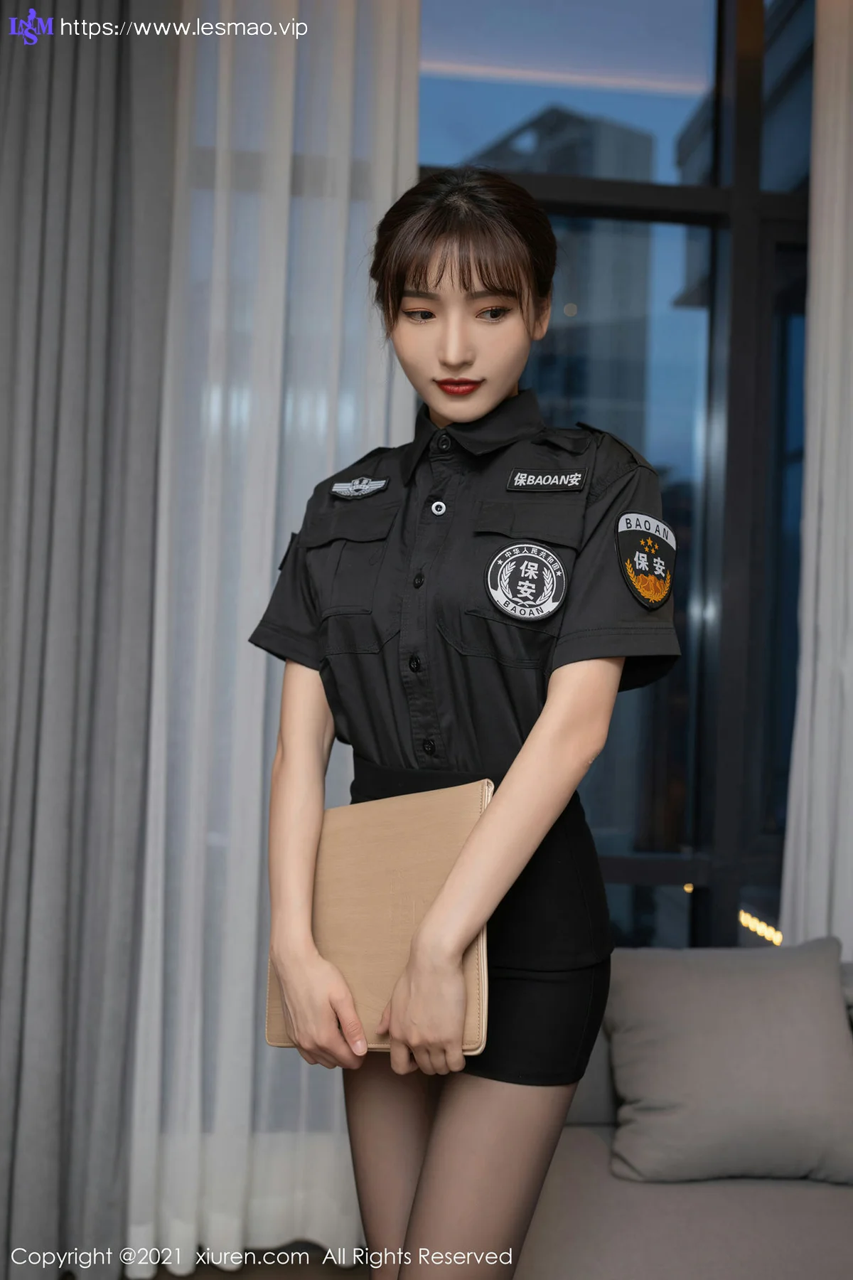 XiuRen 秀人 No.3577 物业保安主题系列 陆萱萱 性感写真1 - 14