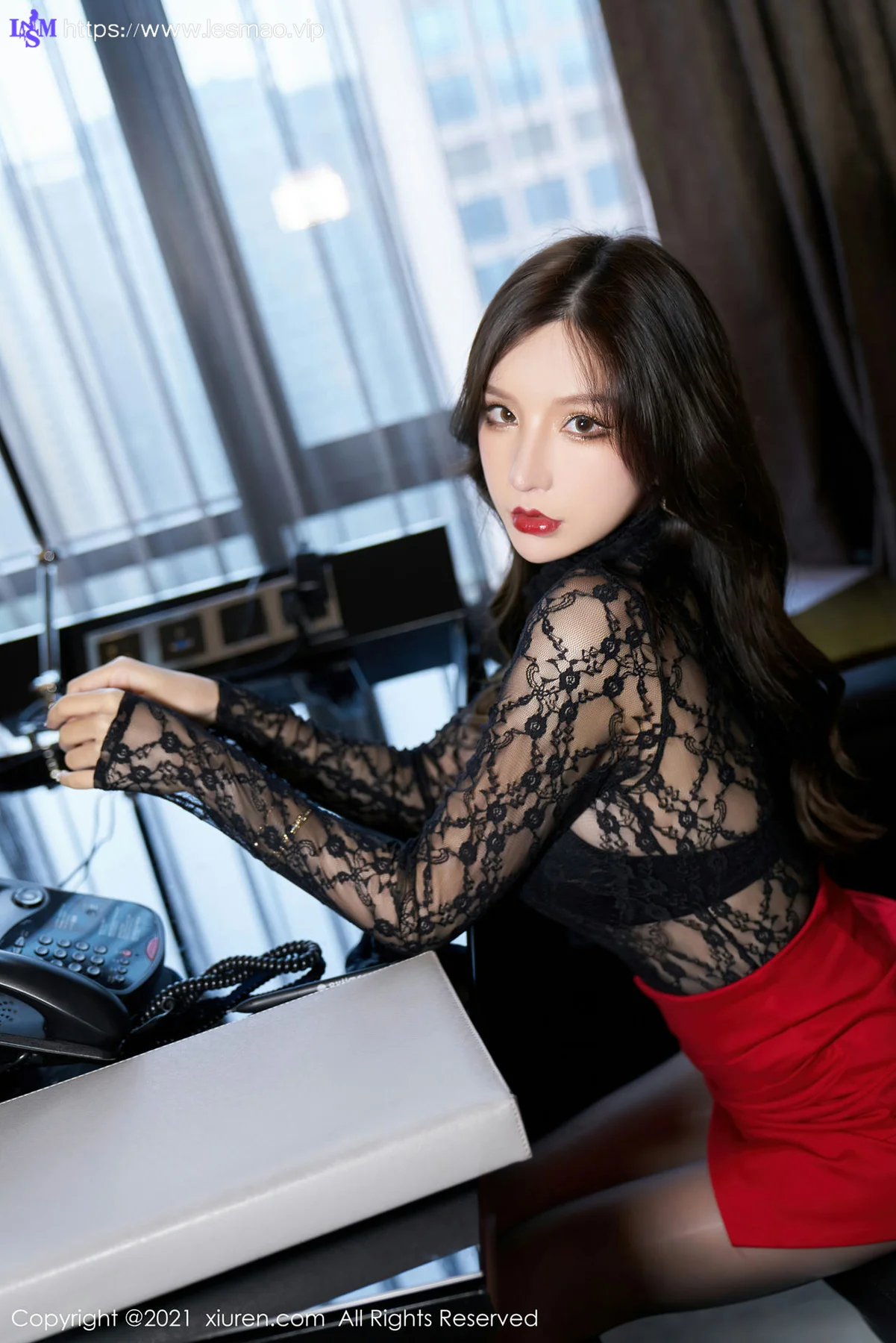 XiuRen 秀人 No.3594 黑色镂空服饰 周于希Sandy 性感写真11 - 19