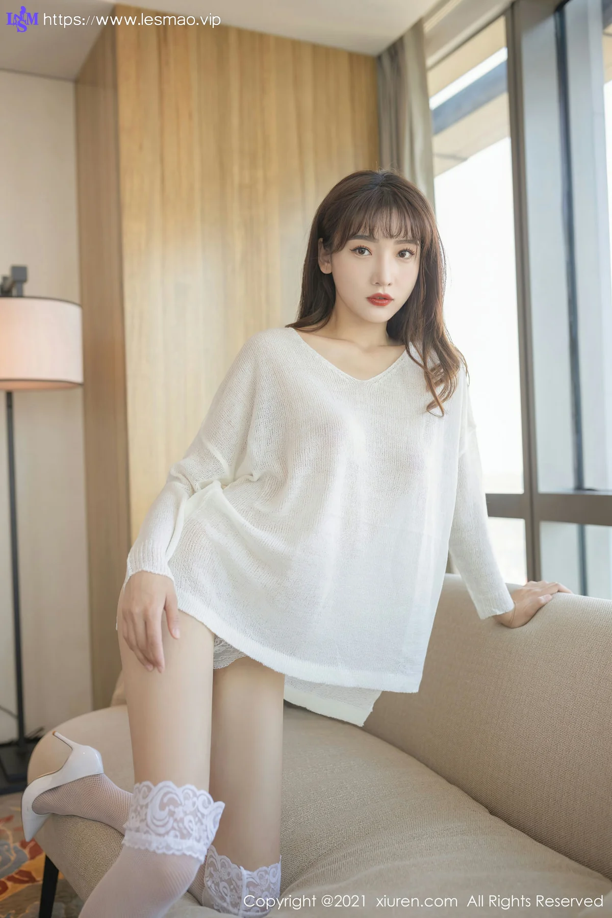 XiuRen 秀人 No.3609 白色毛衣主题 陆萱萱 性感写真11 - 13