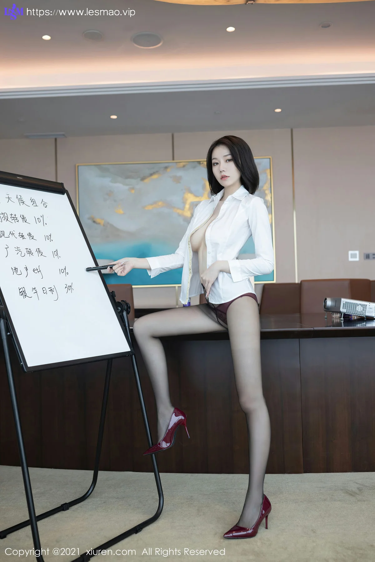XiuRen 秀人 No.3612 基金经理主题写真 安然Maleah 职业装OL 1 - 60