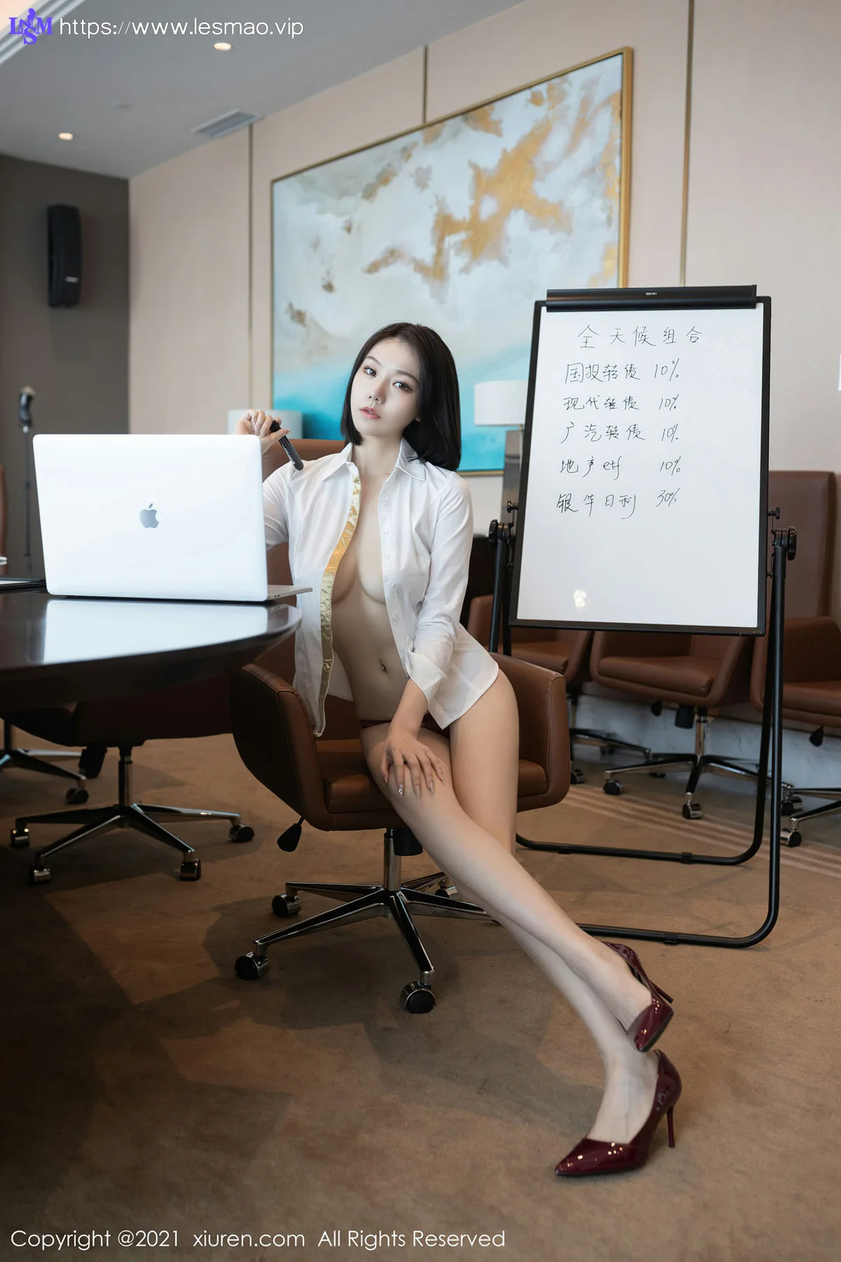 XiuRen 秀人 No.3612 基金经理主题写真 安然Maleah 职业装OL 1 - 83