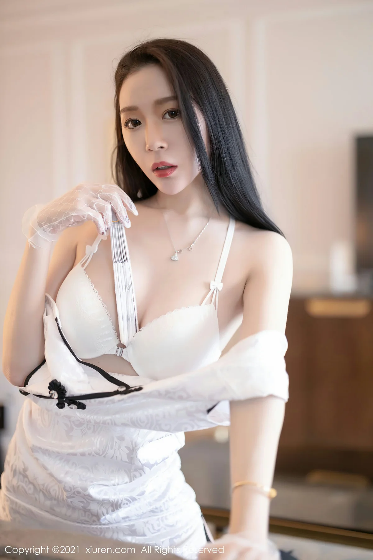 XiuRen 秀人 No.3638 旗袍与吊袜 梦心月 澳门心愿旅拍3 - 32
