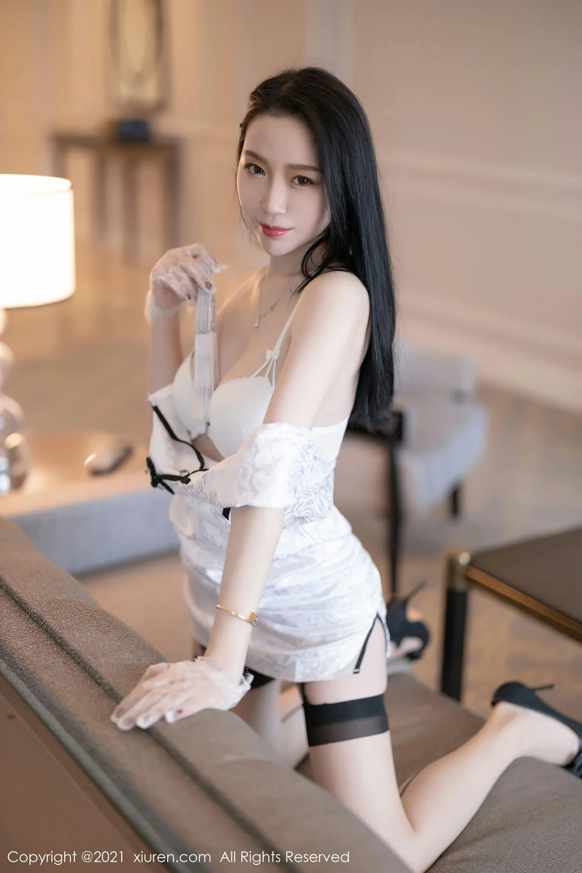 XiuRen 秀人 No.3638 旗袍与吊袜 梦心月 澳门心愿旅拍3 - 33