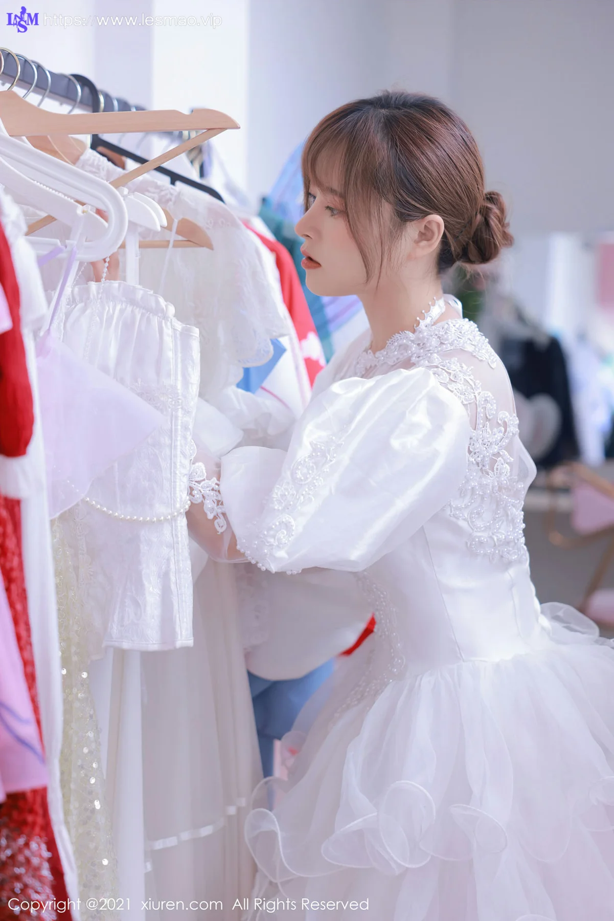 XiuRen 秀人 No.3671 白色婚纱系列 奈沐子 性感写真3 - 6