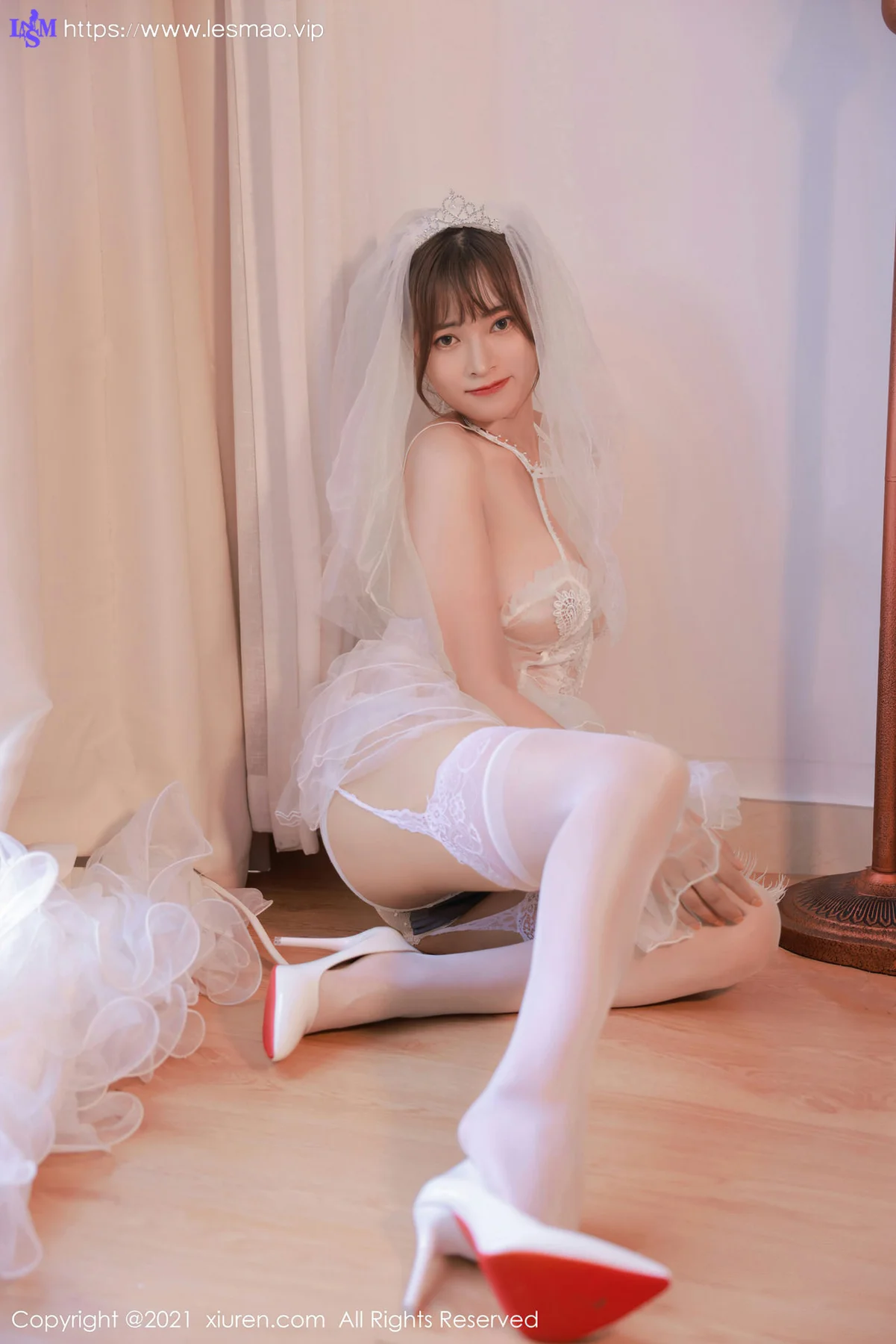 XiuRen 秀人 No.3671 白色婚纱系列 奈沐子 性感写真3 - 16