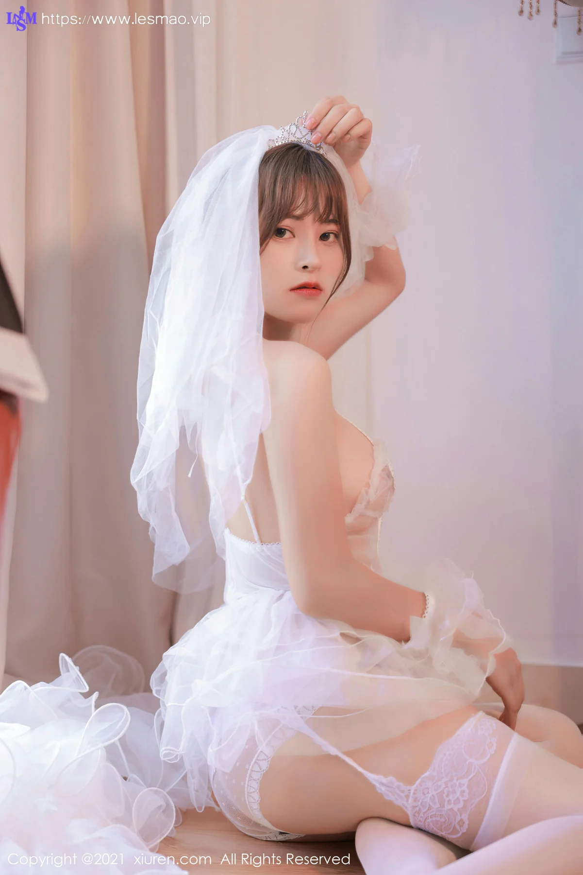 XiuRen 秀人 No.3671 白色婚纱系列 奈沐子 性感写真3 - 27